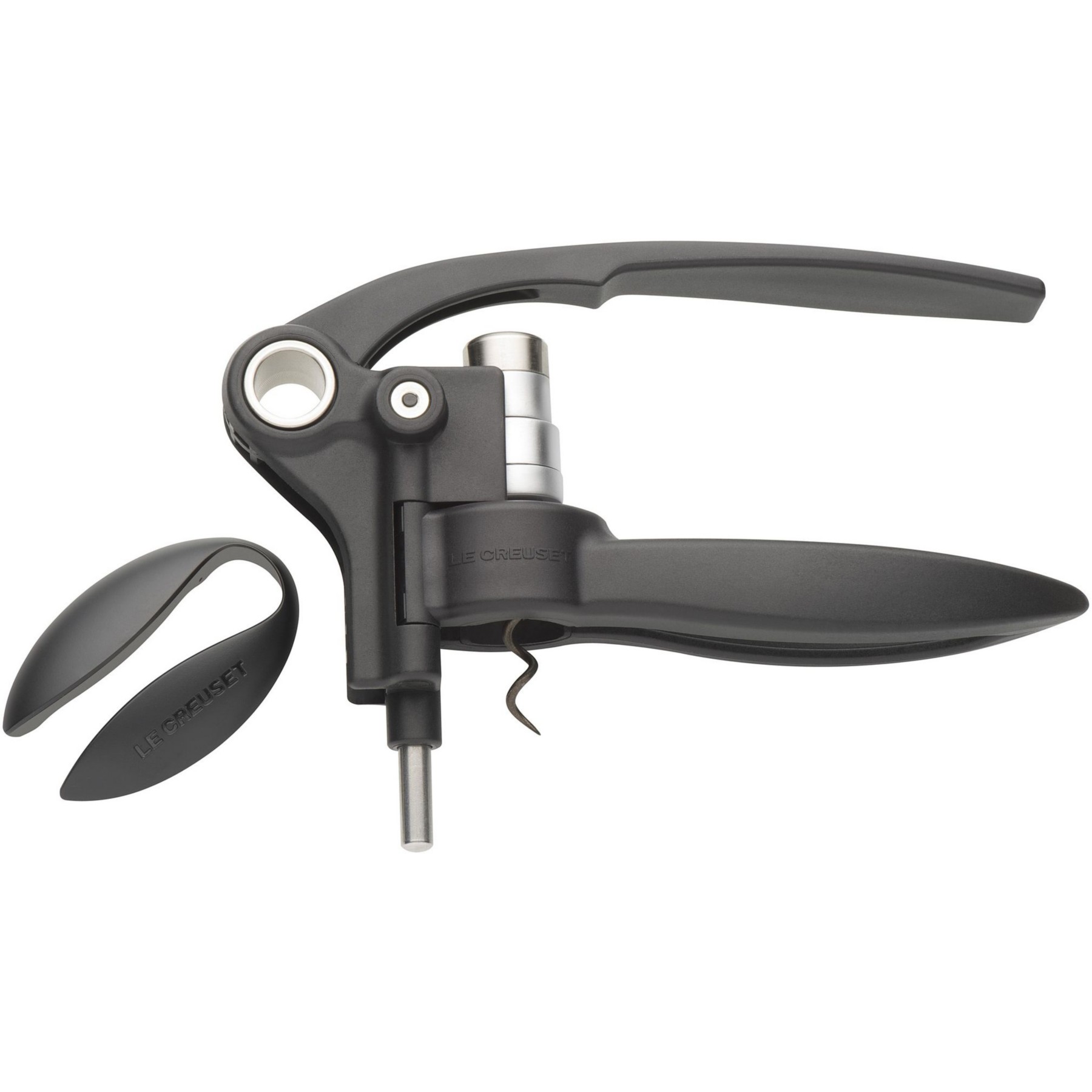 Tire bouchon LE CREUSET noir et coupe capsule LM250