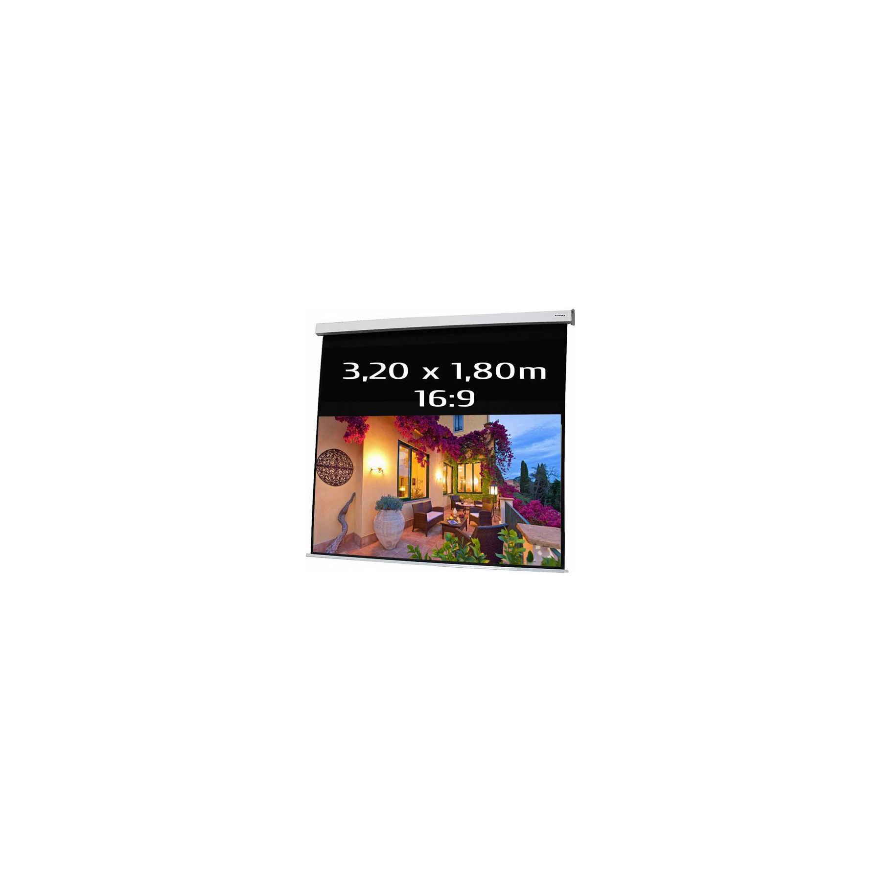 Ecran de projection KIMEX electrique 3,20 x 1,80 m- Format 16/9