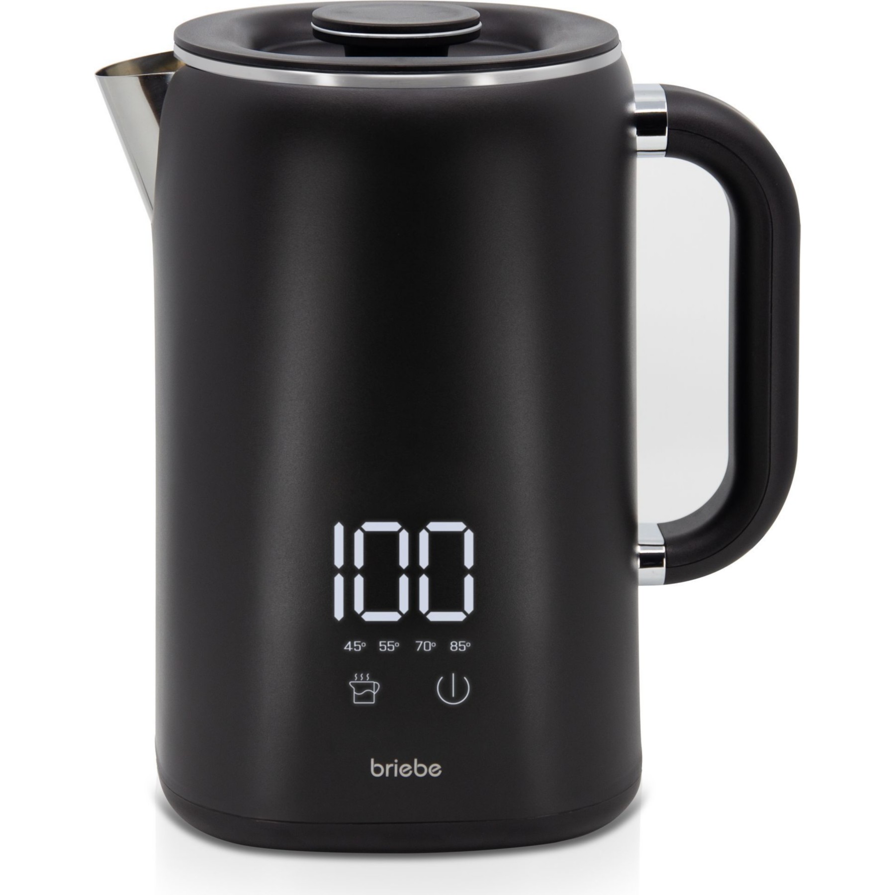 Bouilloire à température réglable BRIEBE eBoil 1,7L Affichage LED KT1175BLK