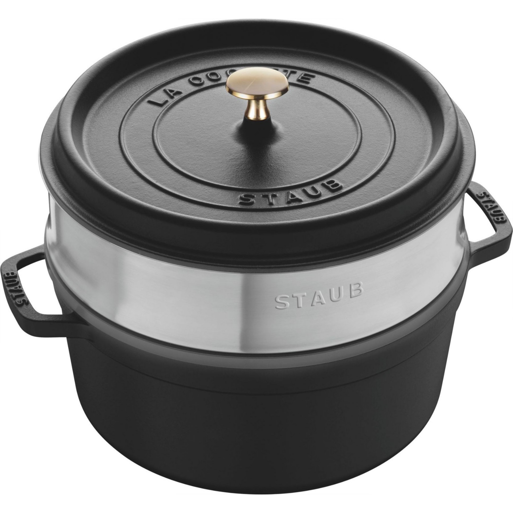 Cocotte ZWILLING 24 cm avec panier vapeur, Fonte