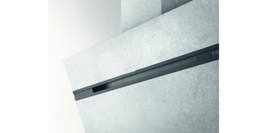 Hotte décorative murale inclinée ELICA STRIPE URBAN ZINC/A/90