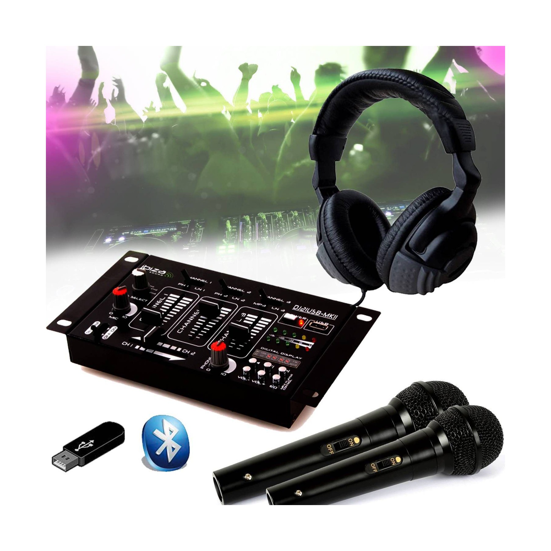 Table de mixage IBIZA Pack DJ21