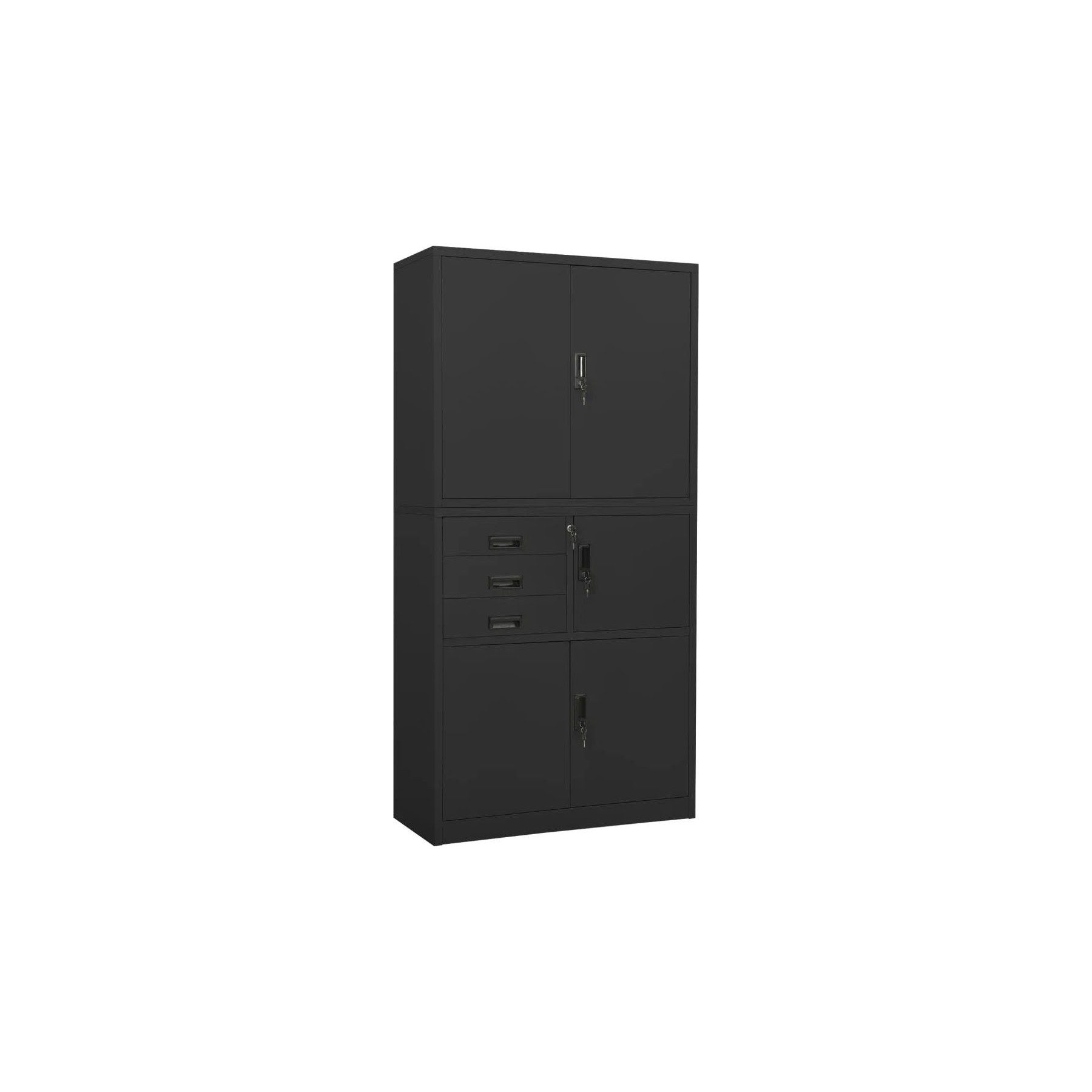 Armoire HELLOSHOP26 Armoire de bureau avec 3 étagères réglab