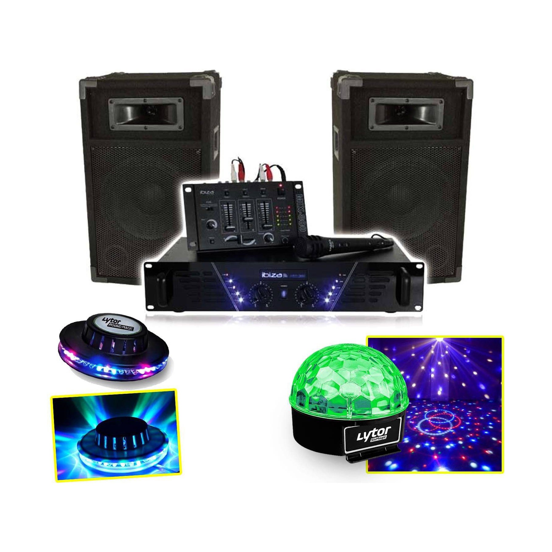 Pack sono IBIZA IBIZA DJ-300 Kit de sonorisation DISCO 4