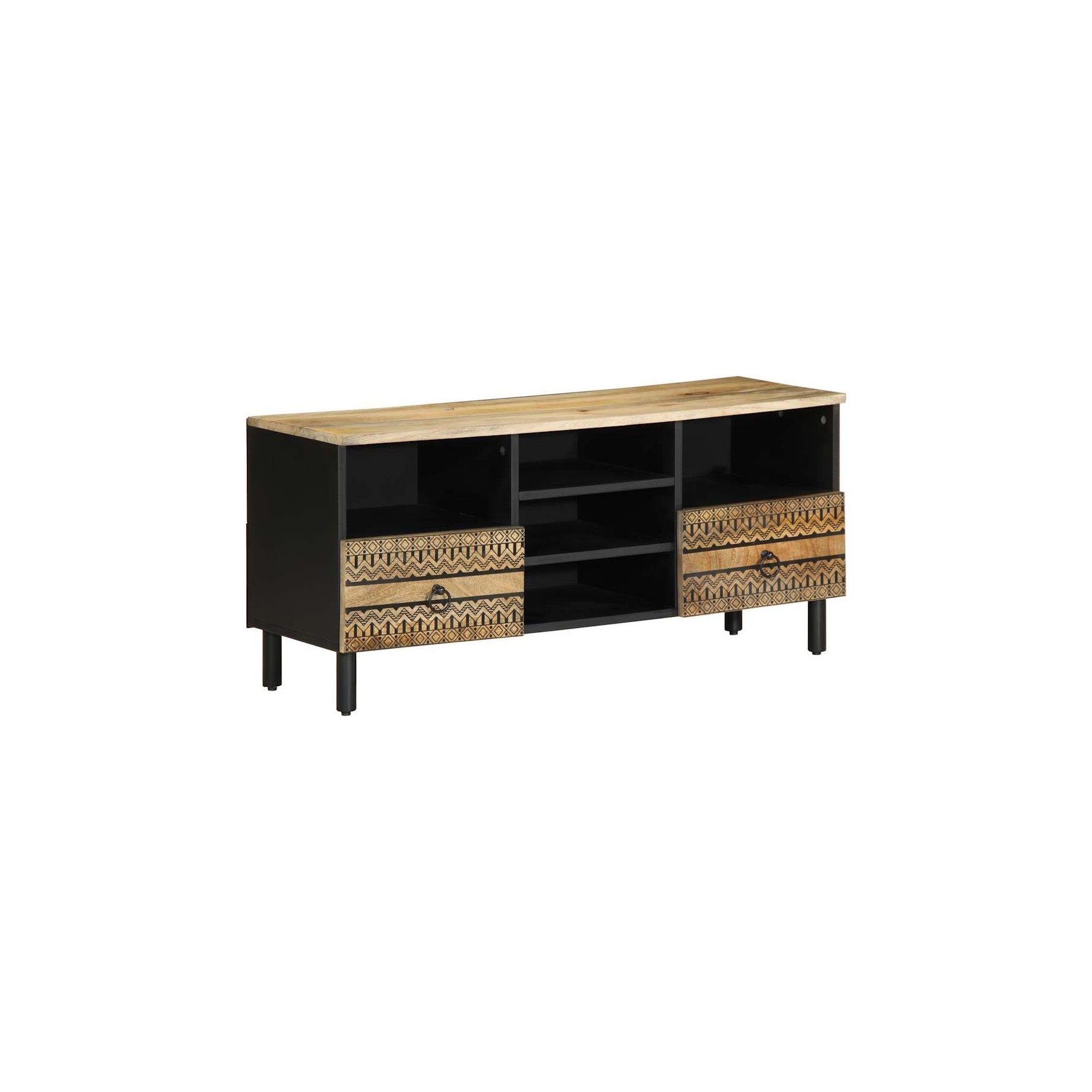 Meuble TV HELLOSHOP26 Meuble TV industriel avec rangements 100