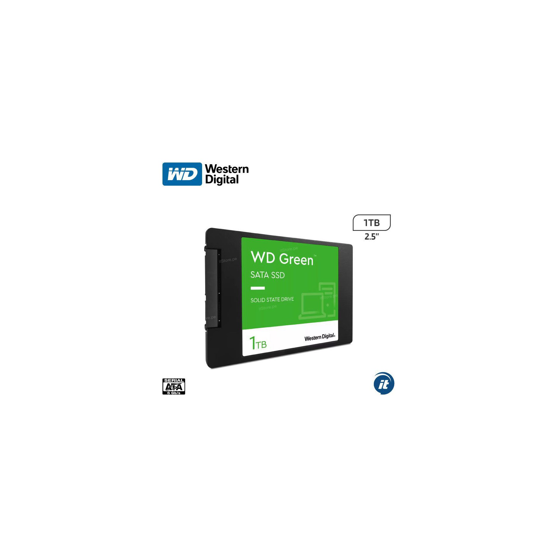 Disque SSD interne WESTERN DIGITAL SSD vert WD 2,5" 1 To