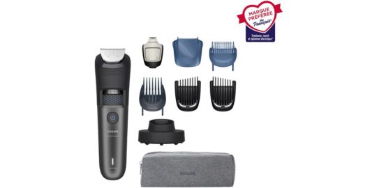 Tondeuse barbe PHILIPS BT7665/15 Series 7000, molette réglable, 40 hauteurs de coupe, précision 0,2 mm, autonomie 120 mn
