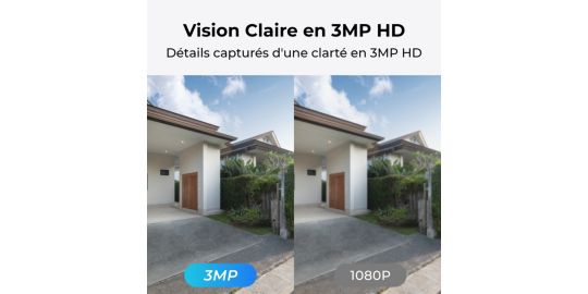Caméra de surveillance REOLINK B420 + panneau solaire Blanc