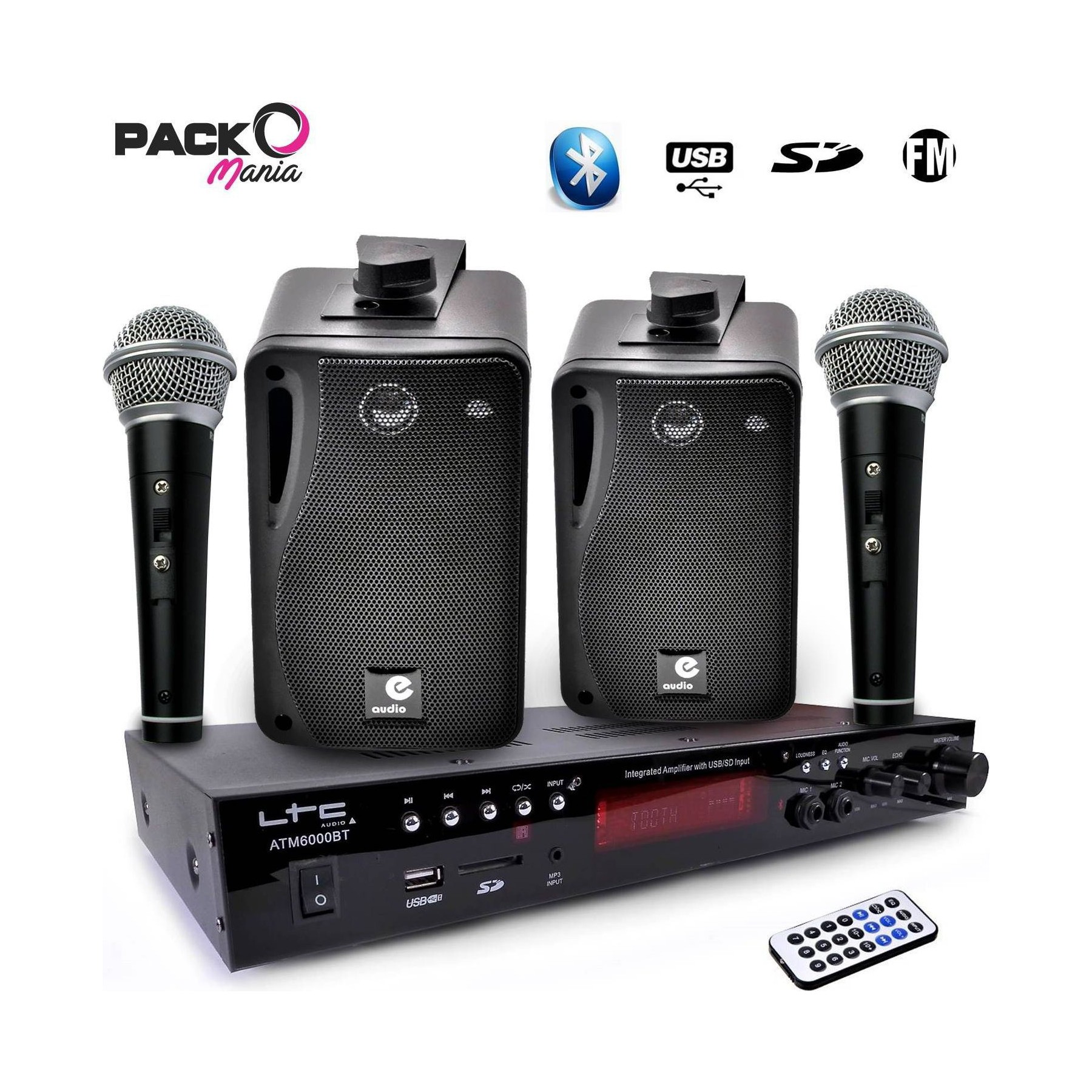 Karaoké LTC AUDIO Karaoké enfant Hi-Fi 100W + 2 micros USB