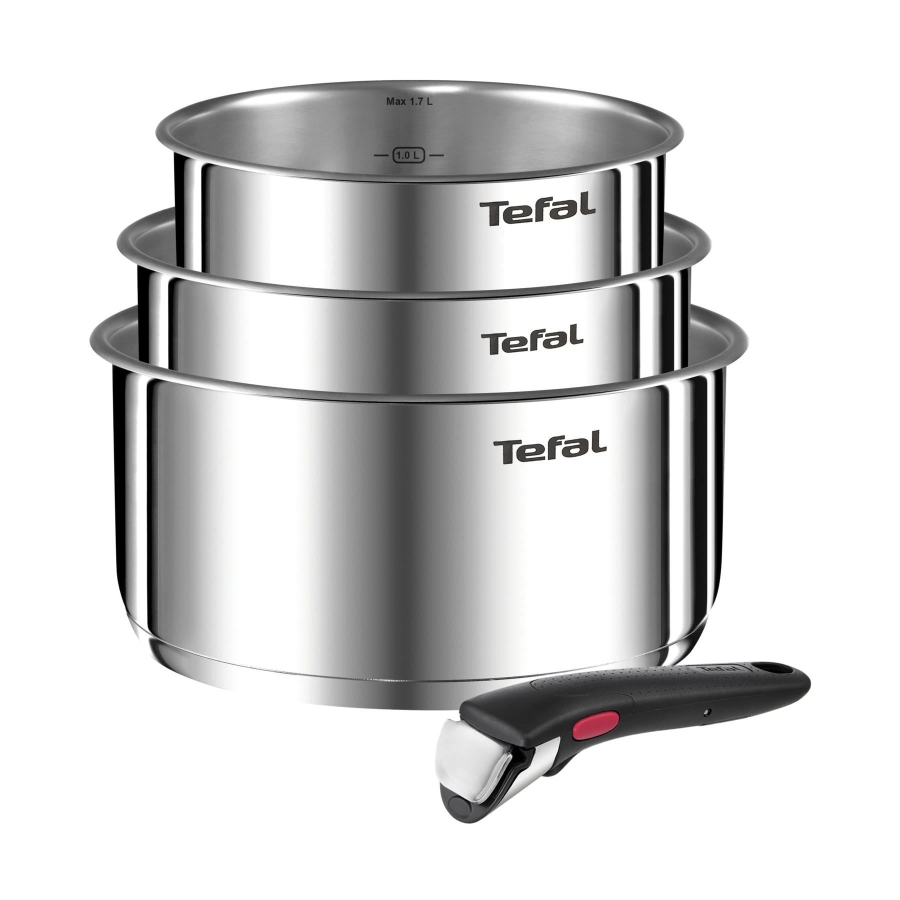 Batterie de cuisine TEFAL 3 casseroles avec 1 poignée
