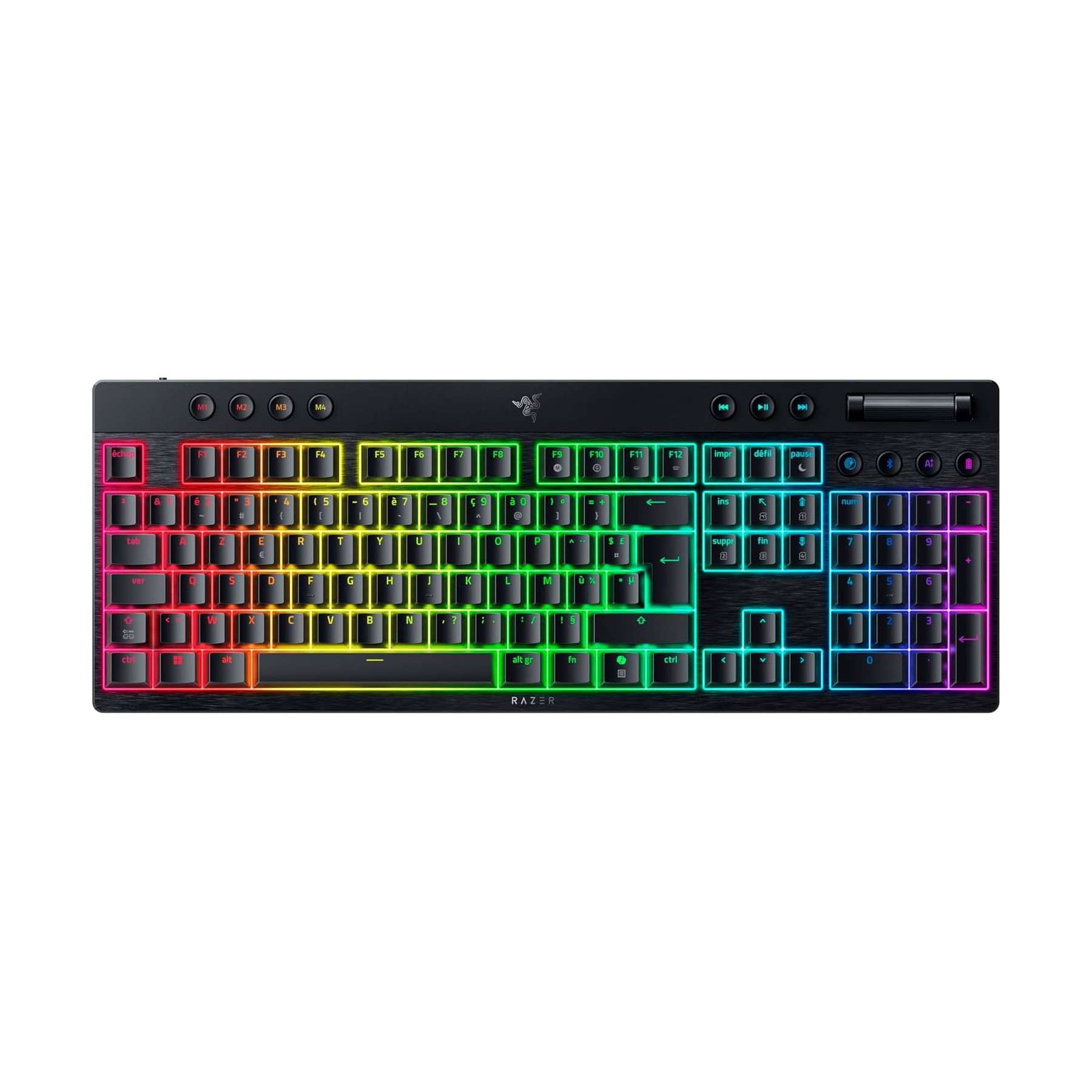 Clavier gamer sans fil RAZER BlackWidow V4 Low-profile HyperSpeed Switches Orange