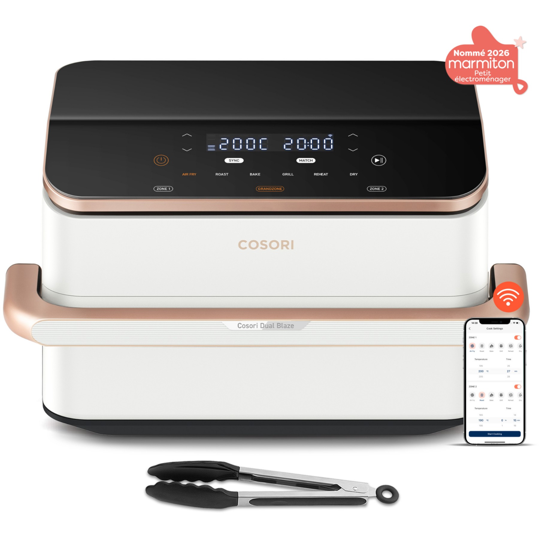 Friteuse sans huile COSORI Twinfry Chef Edition Blanc KOSP0042EUN 10 L