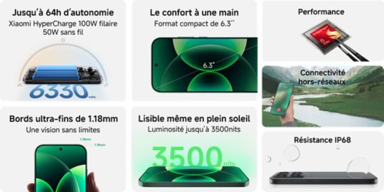 Smartphone XIAOMI 17 conçu avec Leica 512Go Vert 5G