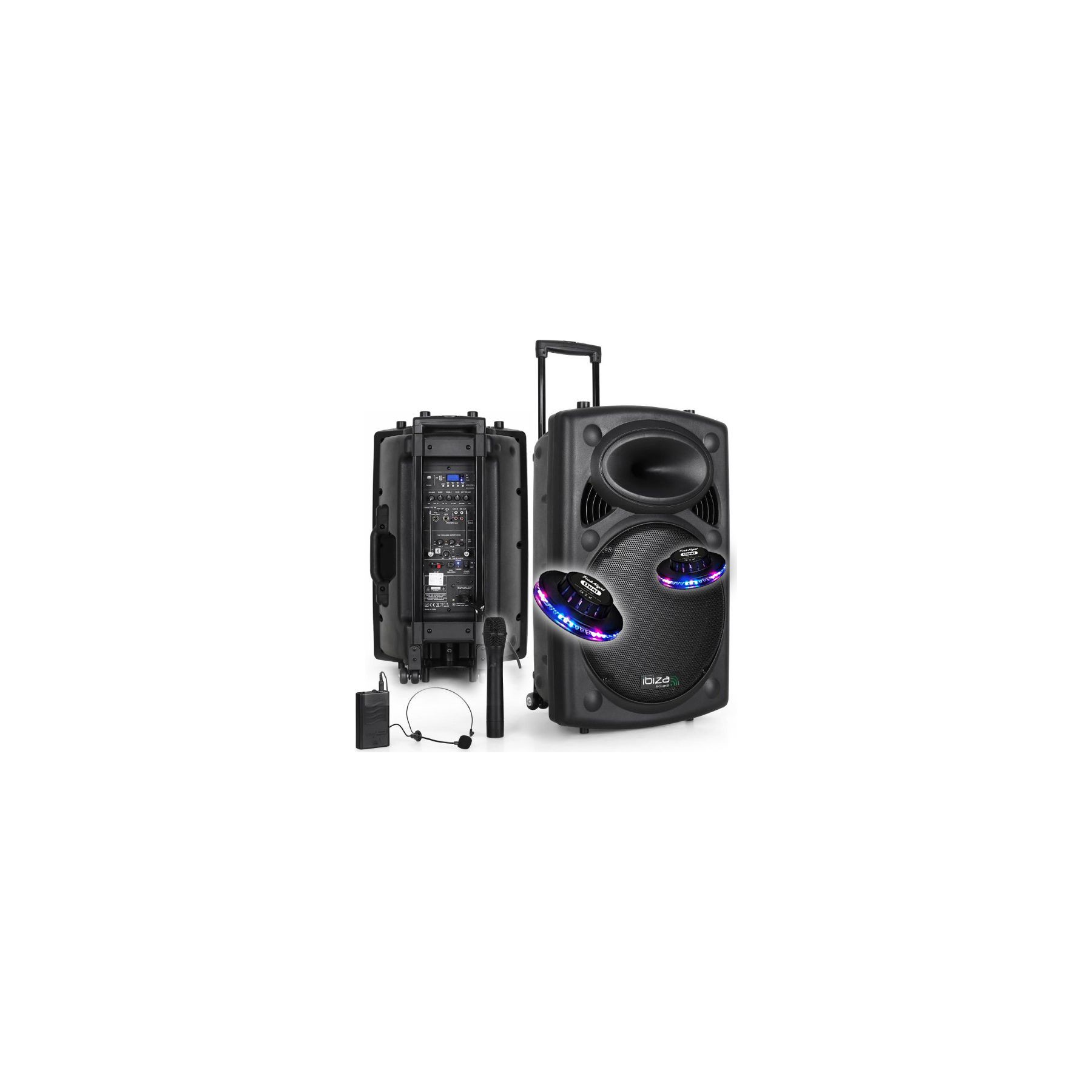 Enceinte sono BM SONIC Sono Portable 15" 800W Batterie 2 Micros