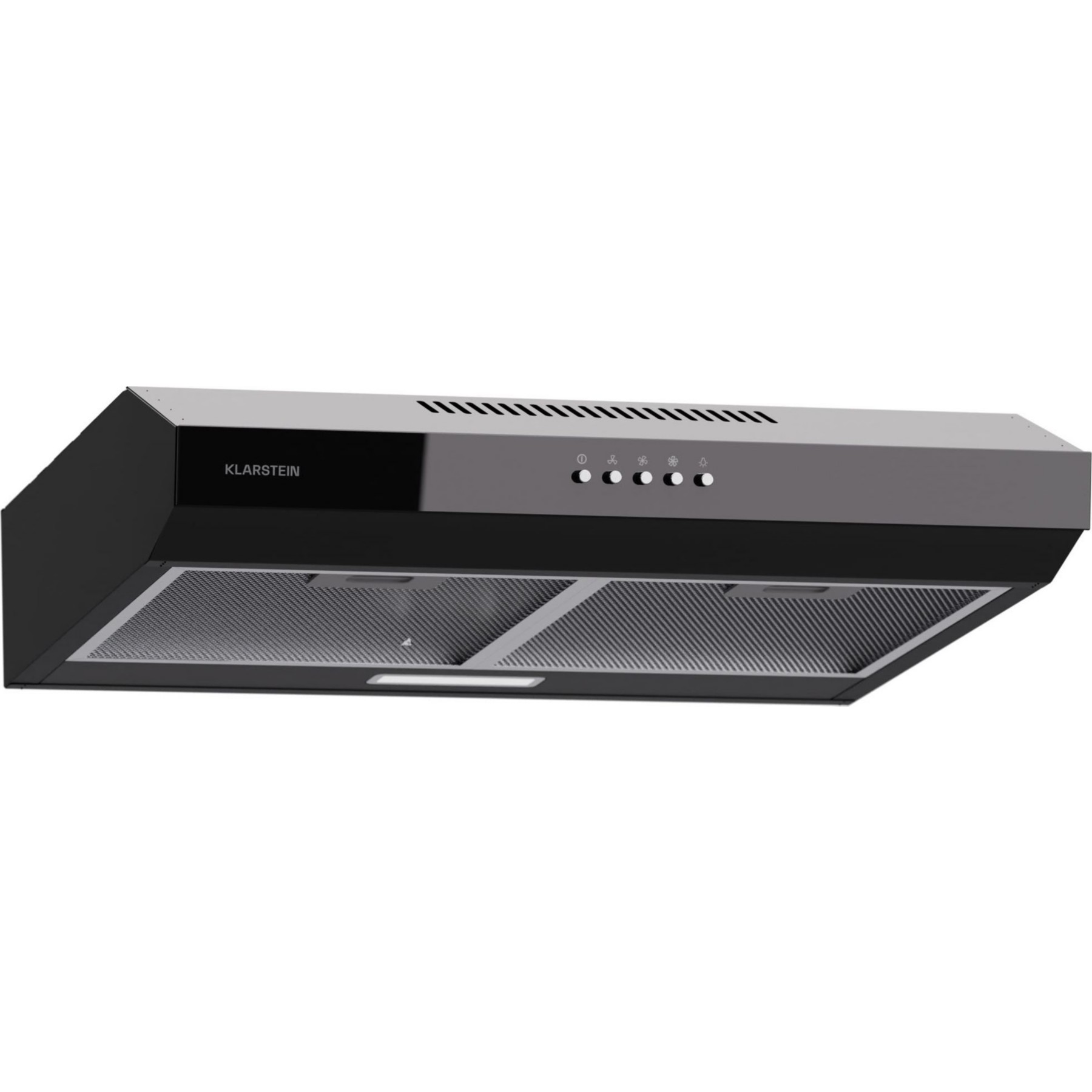 Hotte casquette KLARSTEIN Contempo 60cm encastrée 200m³/h LED inox