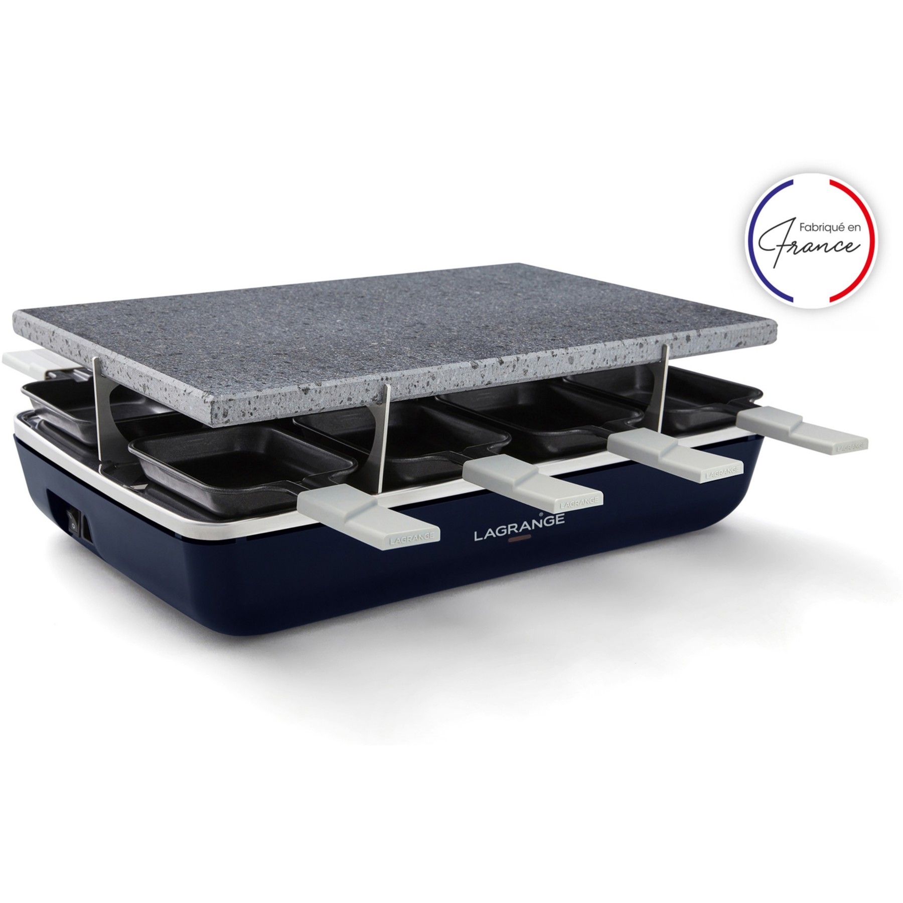Raclette LAGRANGE element bleu abysse pierre de cuisson