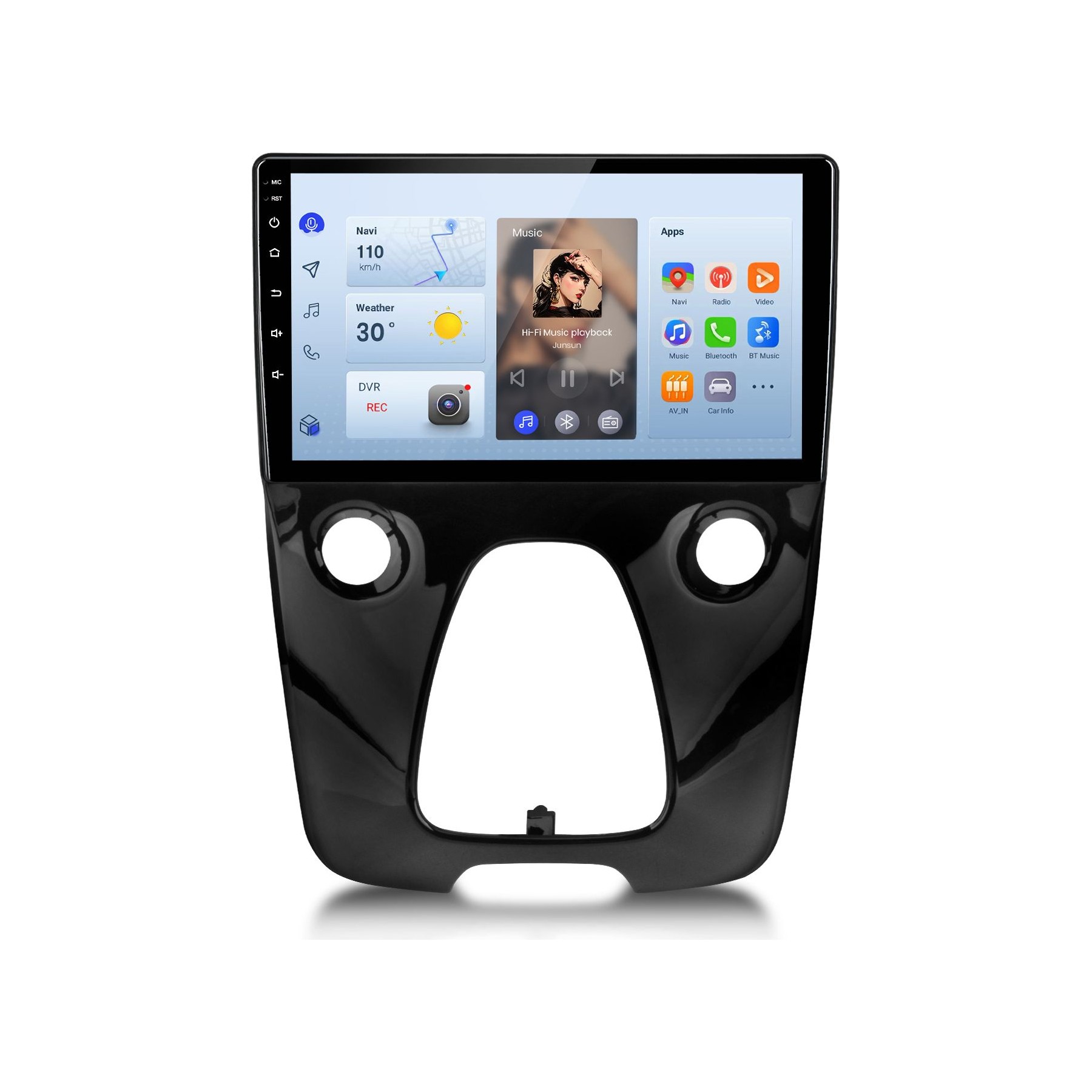 Autoradio connecté JUNSUN pour Peugeot 108/Toyota Aygo 64G Carplay