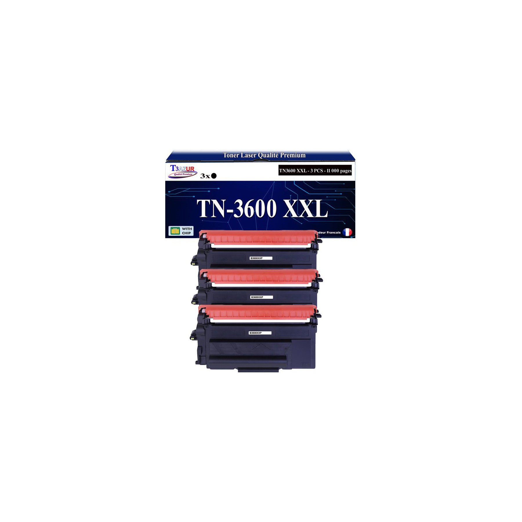 Toner T3AZUR Pour Brother MFCL5710DW MFCL6710DW x3
