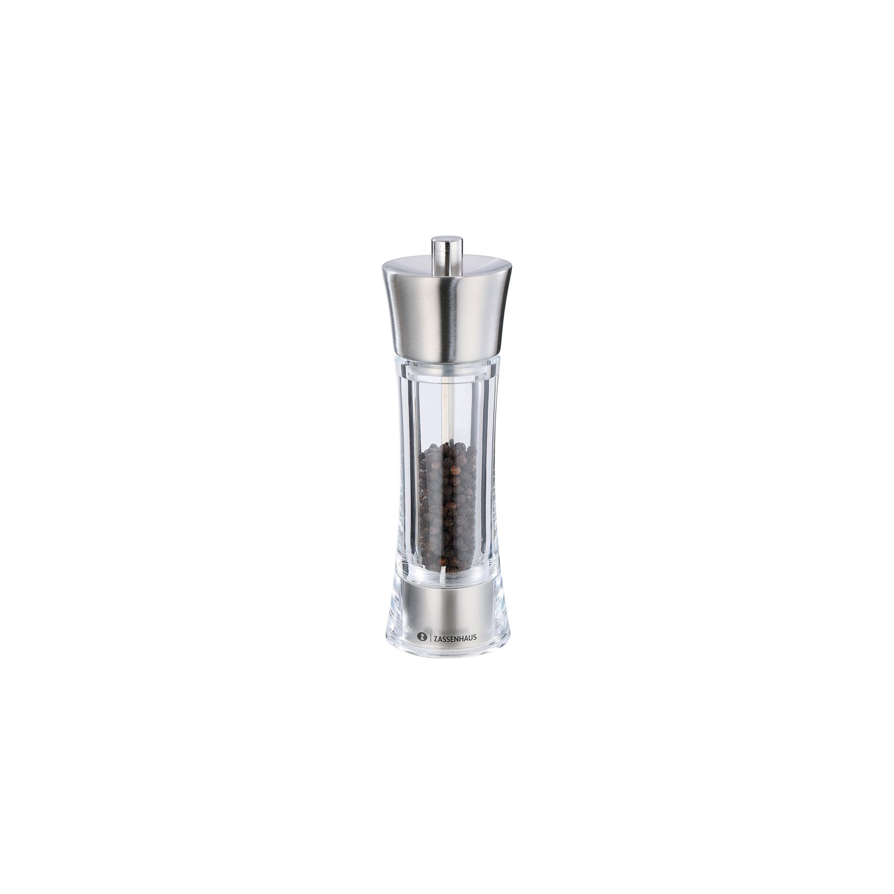 Duo moulins à poivre et sel ZASSENHAUS Moulin à poivre Aachen 18 cm en inox