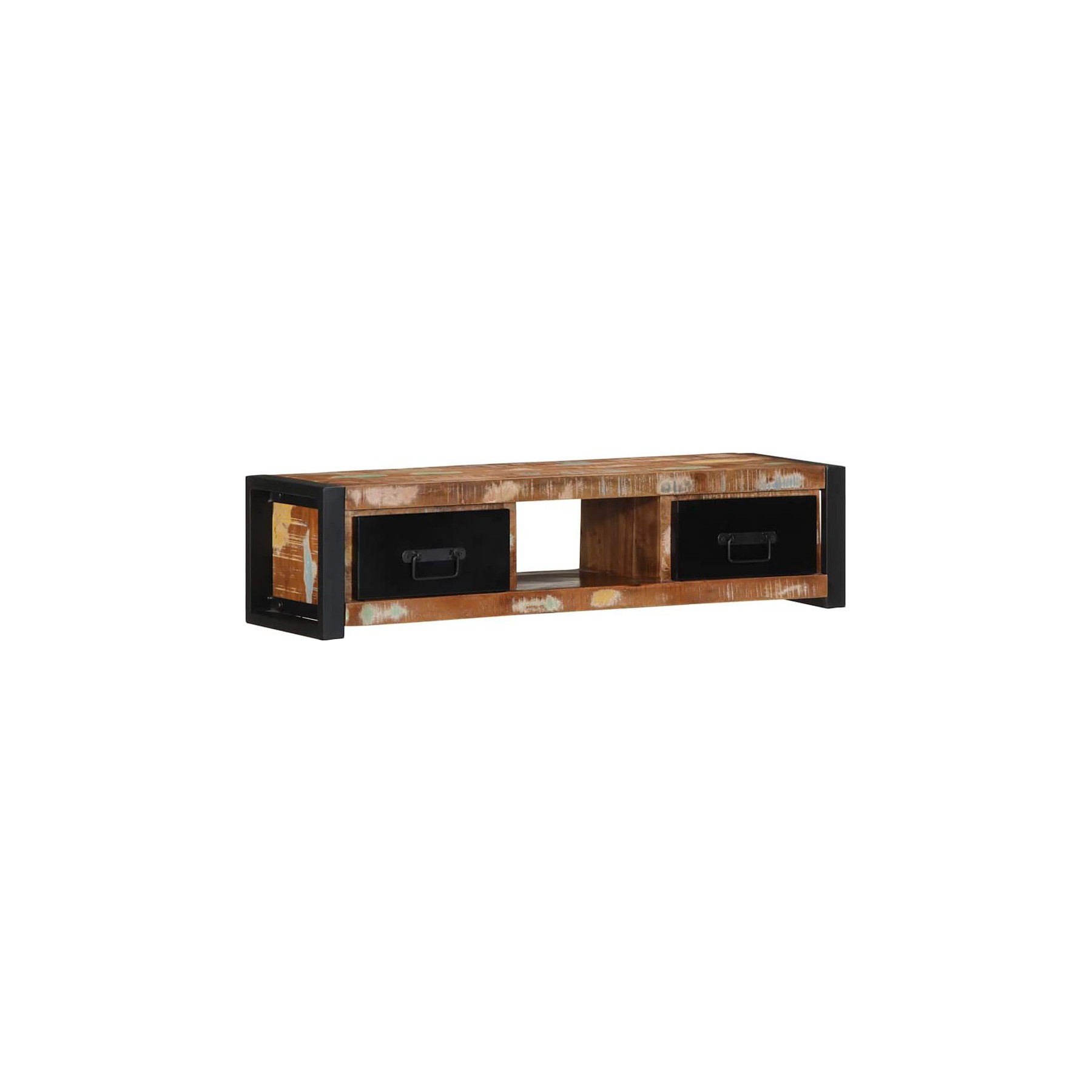 Meuble TV HELLOSHOP26 Meuble TV espace de rangement 100 x 30 x
