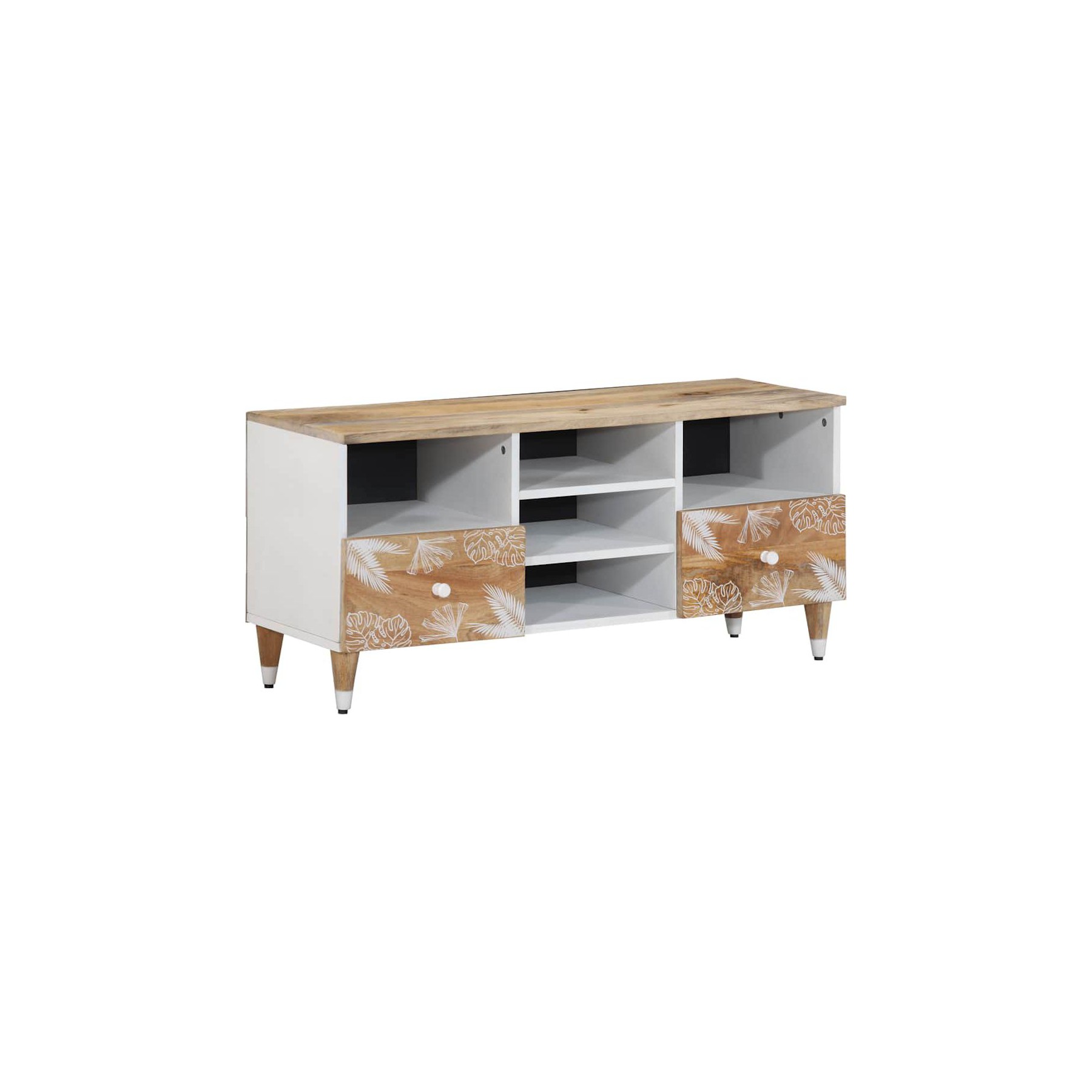 Meuble TV HELLOSHOP26 Meuble TV 100 x 33 x 46 cm espace de ran