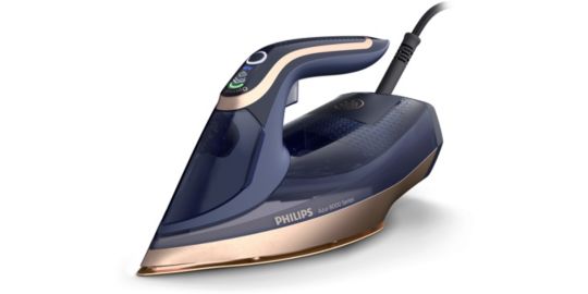 Fer à repasser PHILIPS DST8050/20​ fer à vapeur Série 8000 Bleu foncé/doré, 3000W