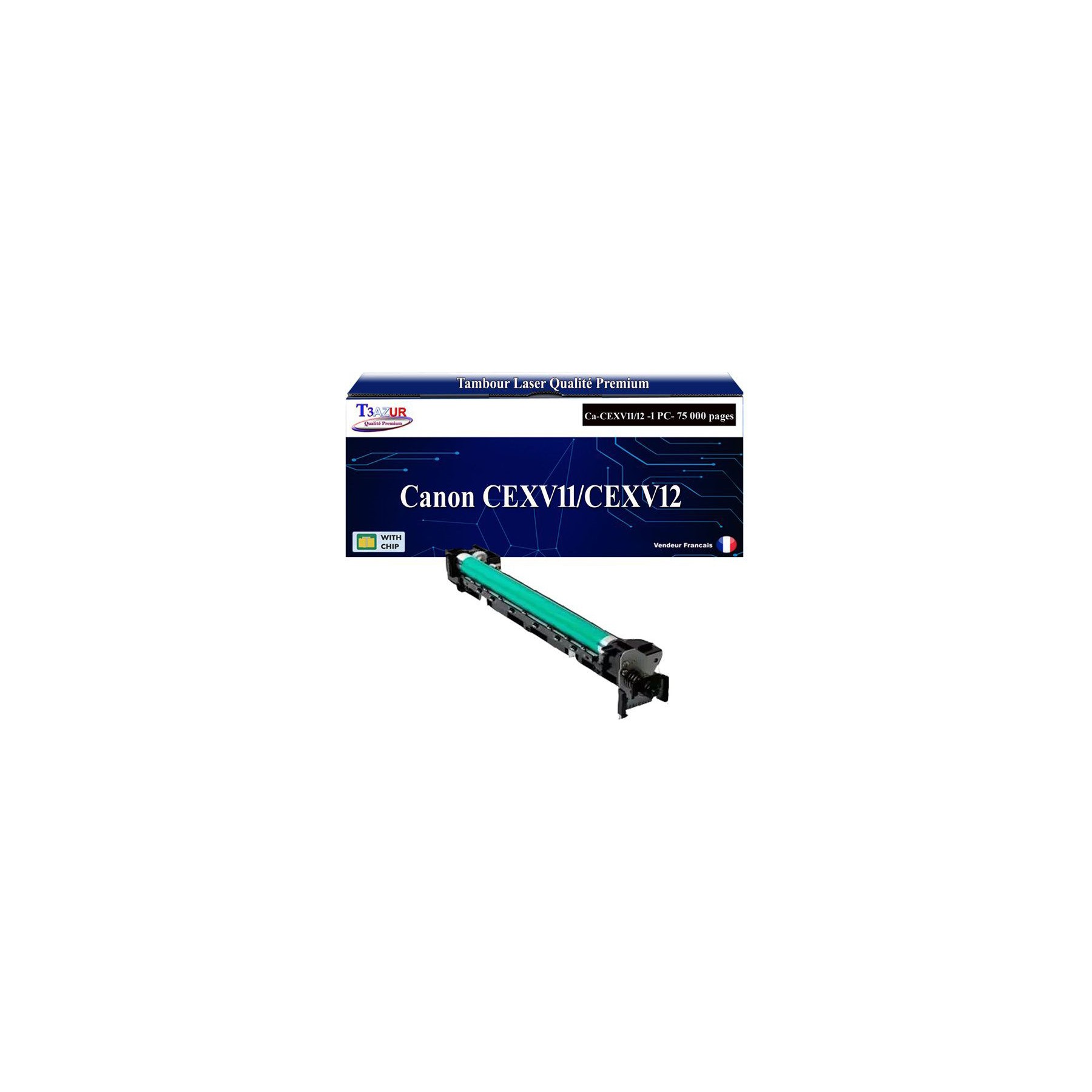 Toner T3AZUR pour Canon CEXV11 / CEXV12 Tambour