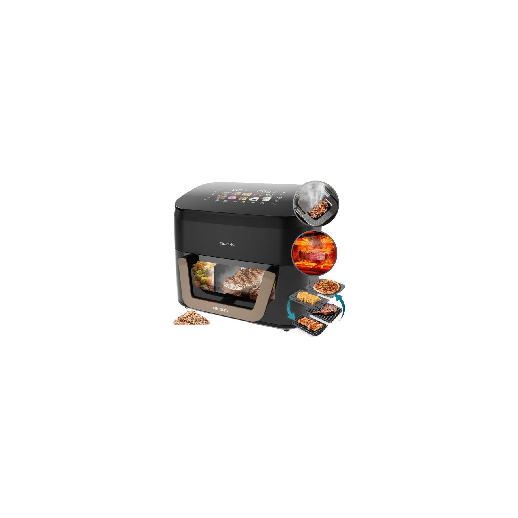 Friteuse sans huile CECOTEC CECOFRY&GRILL SMOKIN 11000 noir