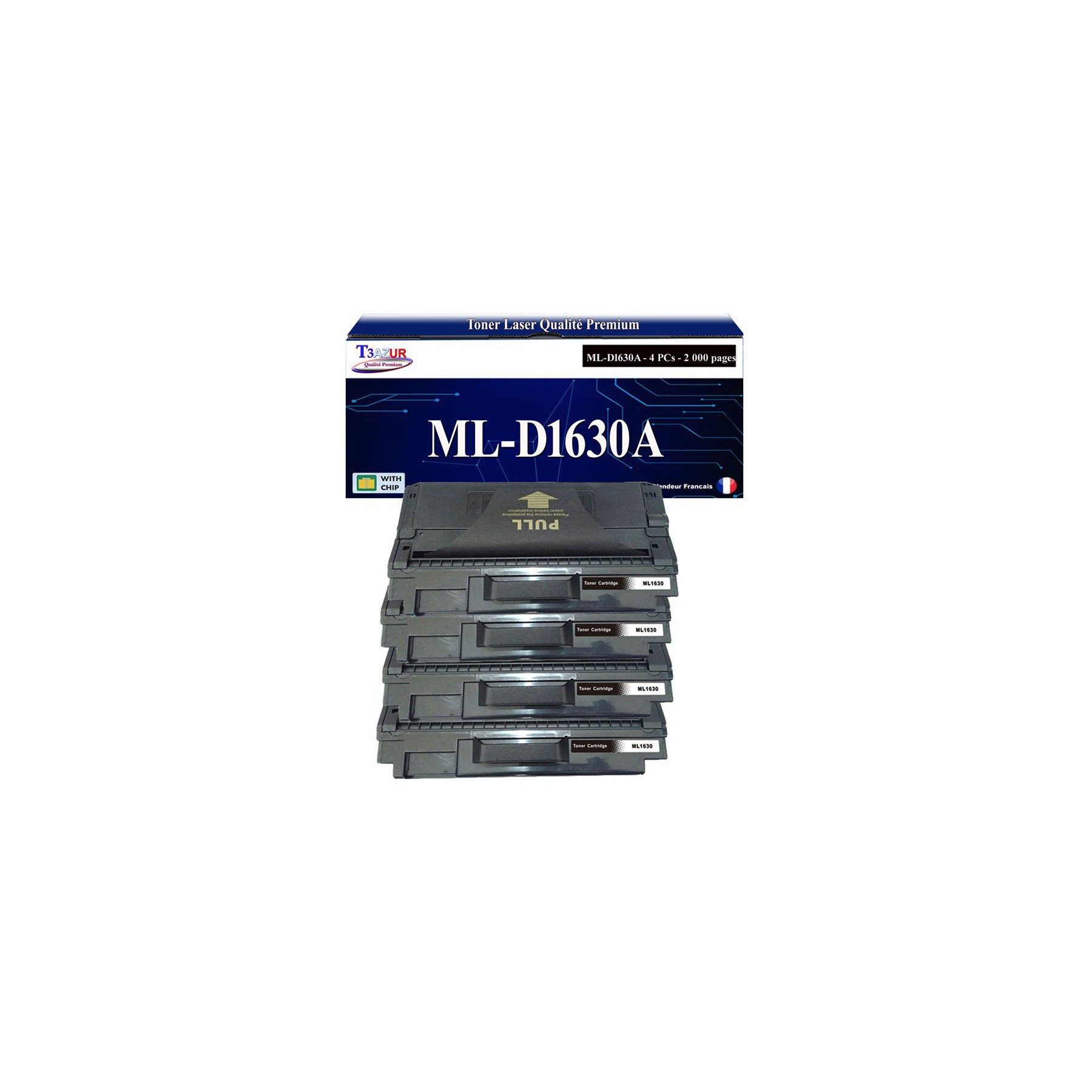 Toner T3AZUR pour Samsung ML1630 ML1630W MLD1630A x4