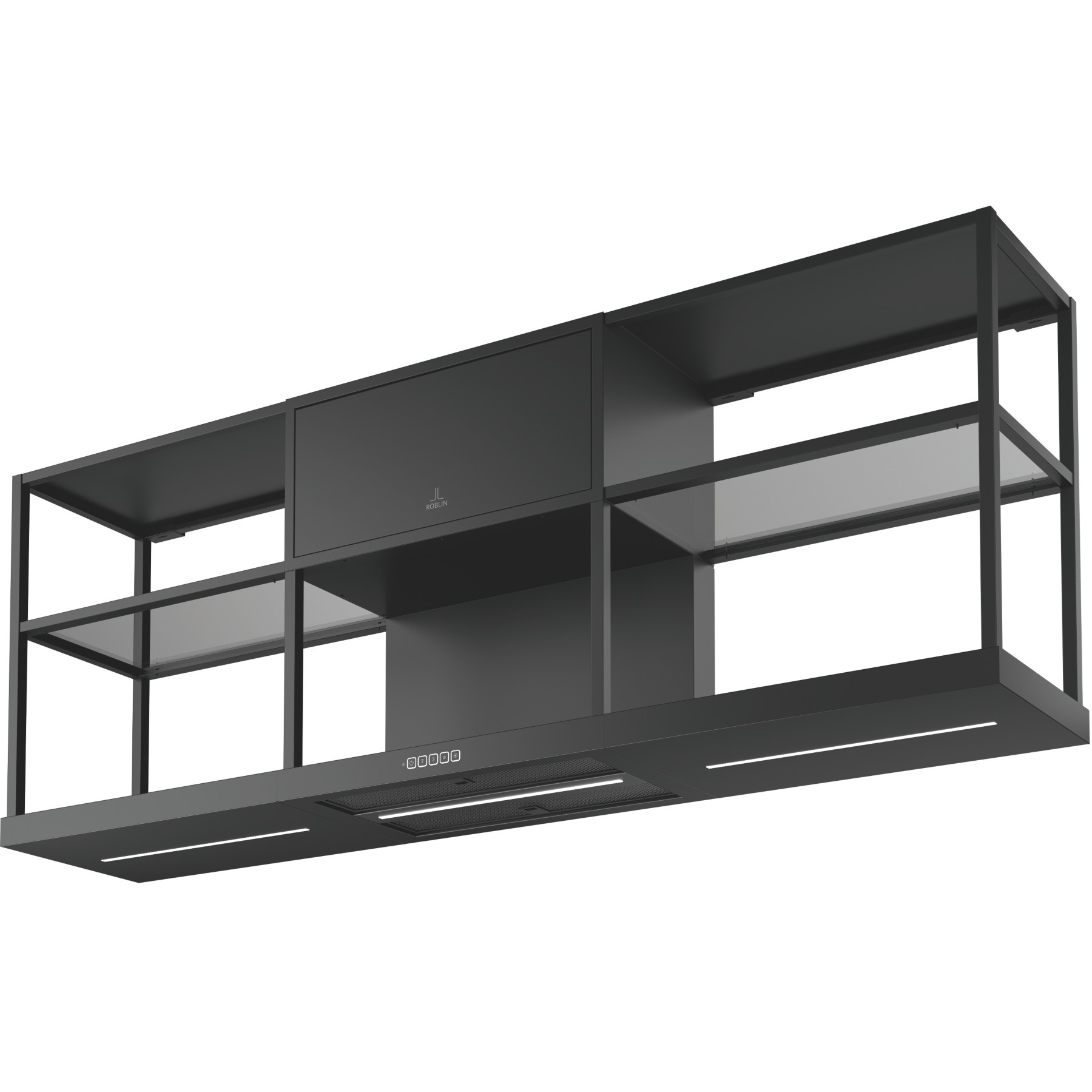 Hotte décorative murale ROBLIN PARTITION 600 NOIR MAT