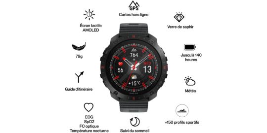 Montre sport POLAR GRIT X2 PRO Night Black S-L