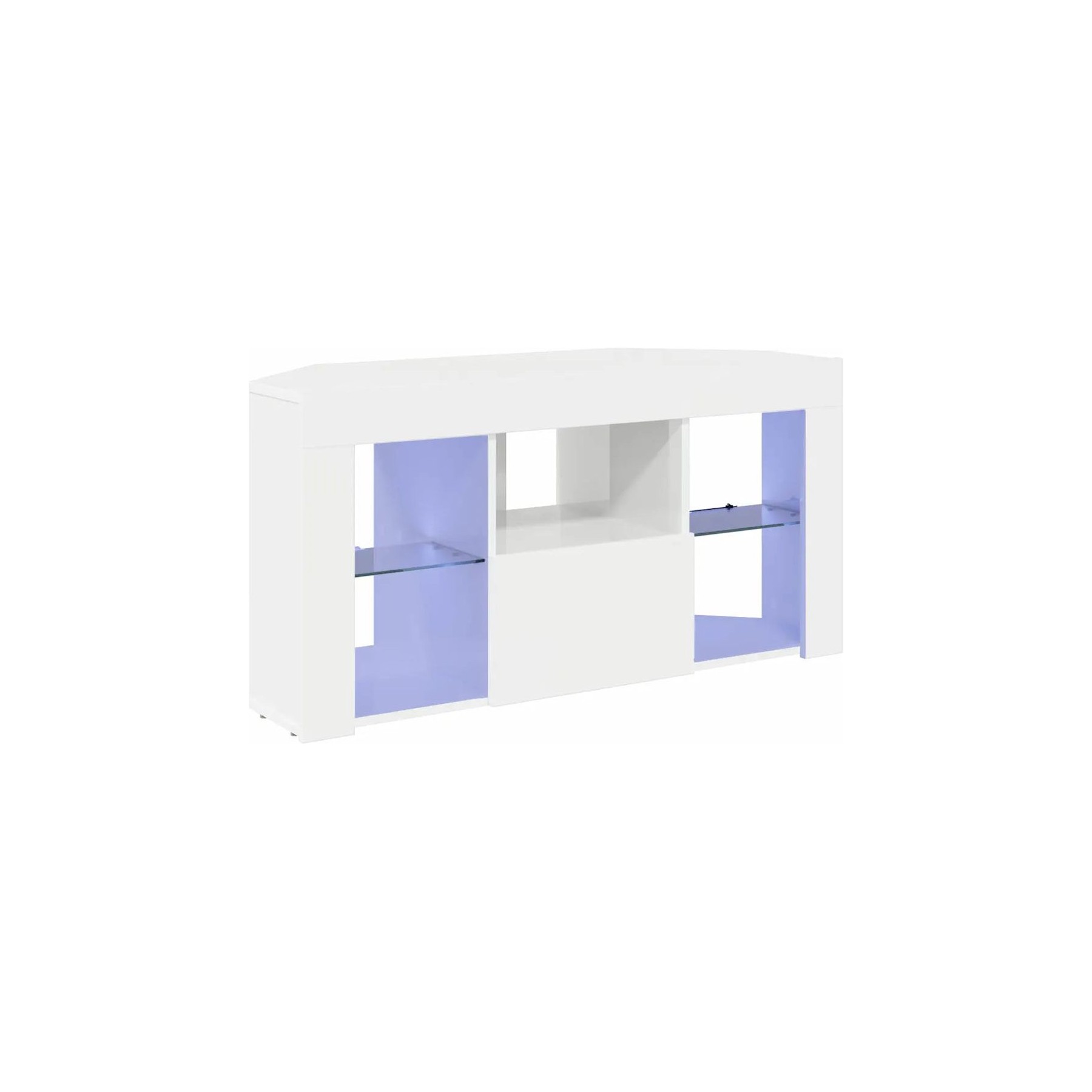 Meuble TV HELLOSHOP26 Meuble TV d'angle moderne chic rangement