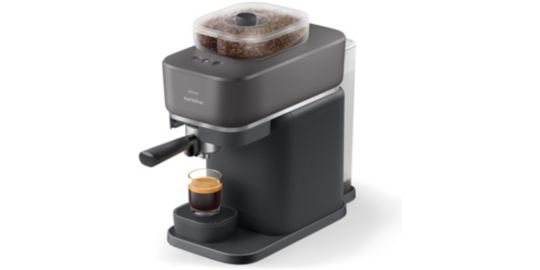 Machine à expresso PHILIPS Baristina BAR320/60 cafetière à grain bac double compartiment Noire