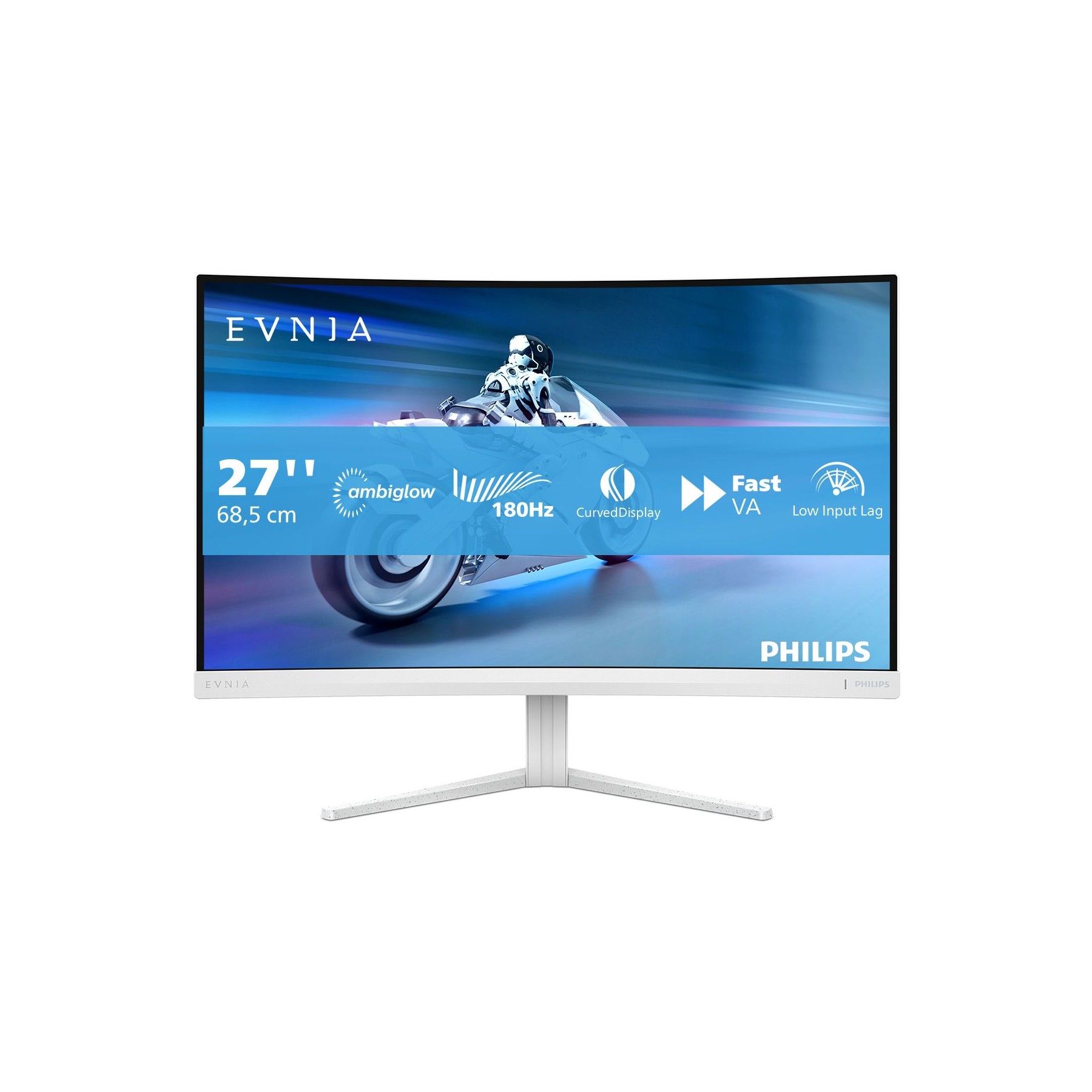 Ecran PC Gamer PHILIPS Evnia 27M2C5201L 27" Incurvé Full HD 180Hz Rapid VA HDR10 Ambiglow