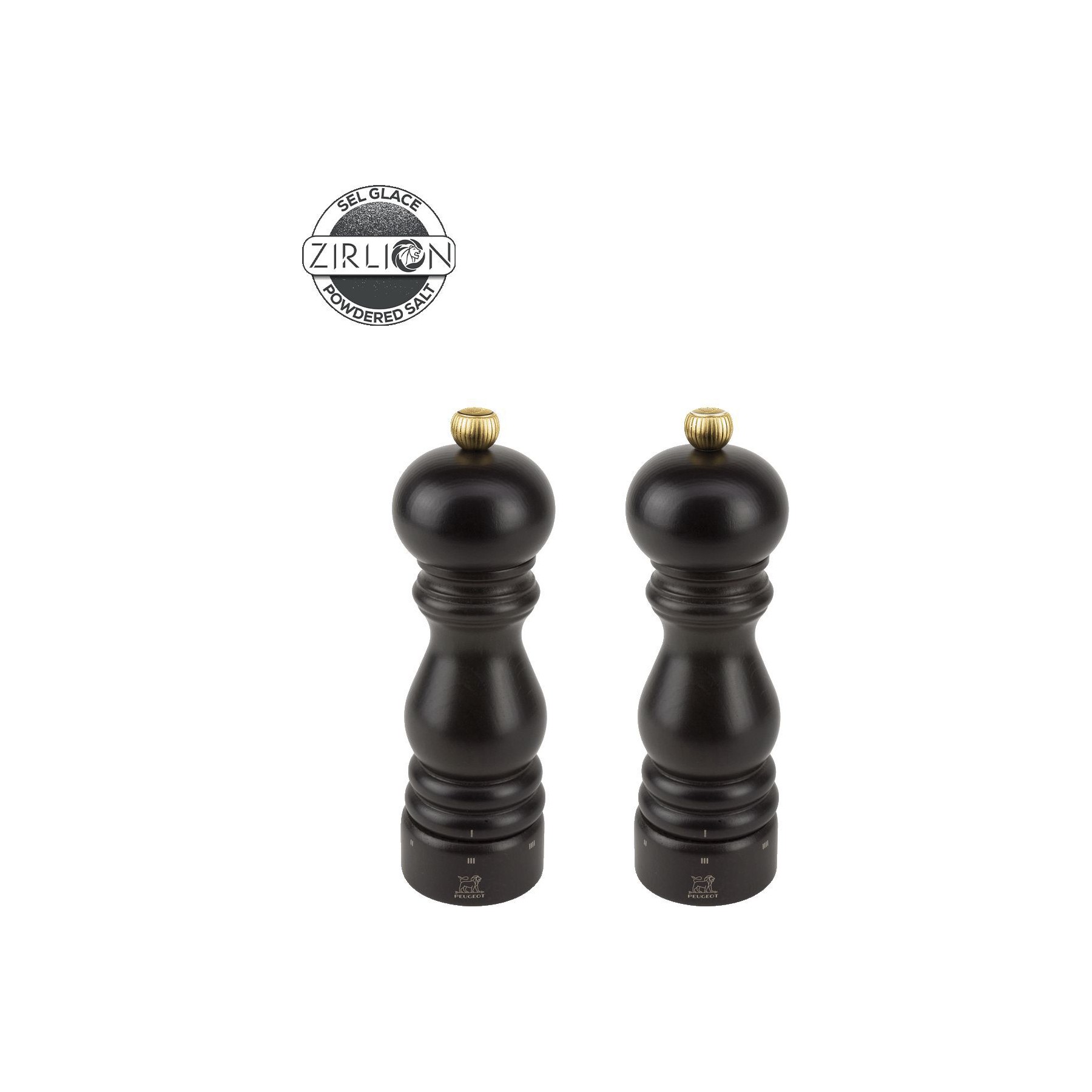 Duo moulins à poivre et sel PEUGEOT Paris u'Select Bois Chocolat 18cm