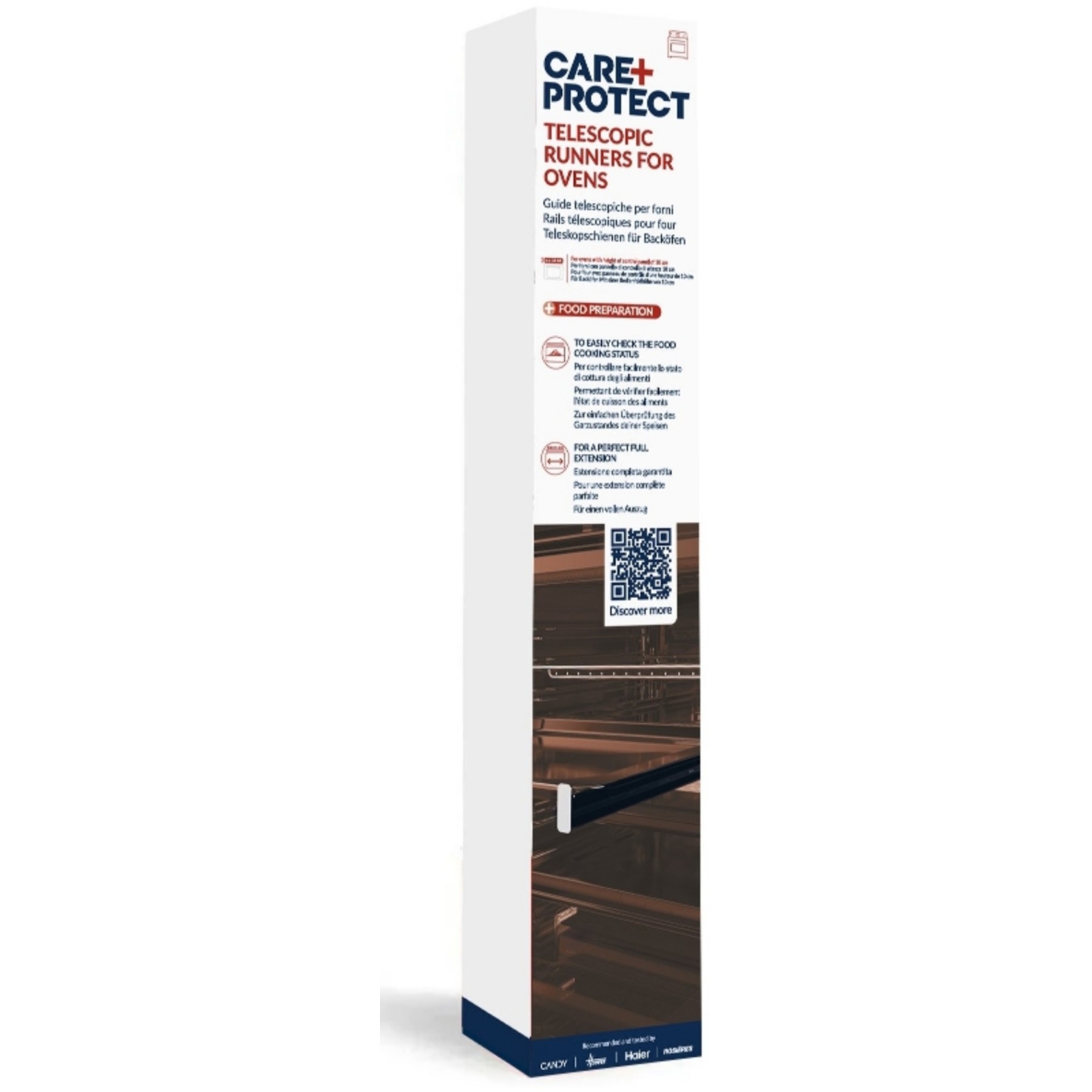 Rails CARE+PROTECT téléscopiques pour four TITANIUM