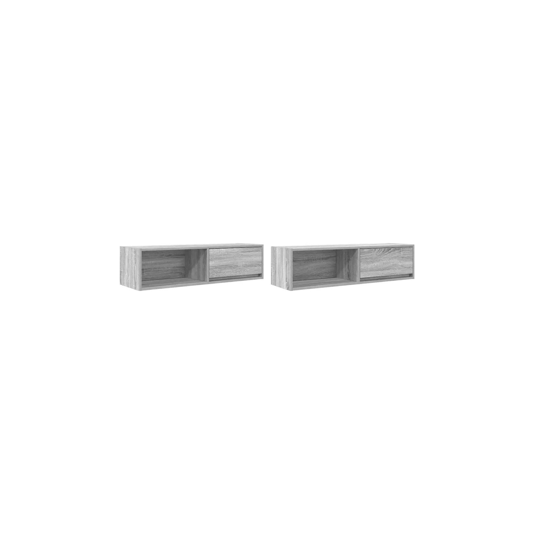 Meuble TV HELLOSHOP26 Lot de 2 meubles TV muraux design modern
