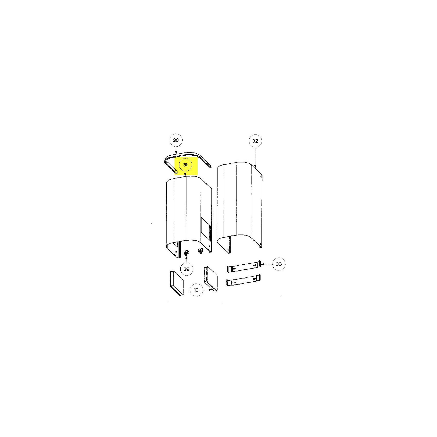 Conduit ARISTON CHEMINEE INFERIEURE INOX (HAUTEUR:65.5 C