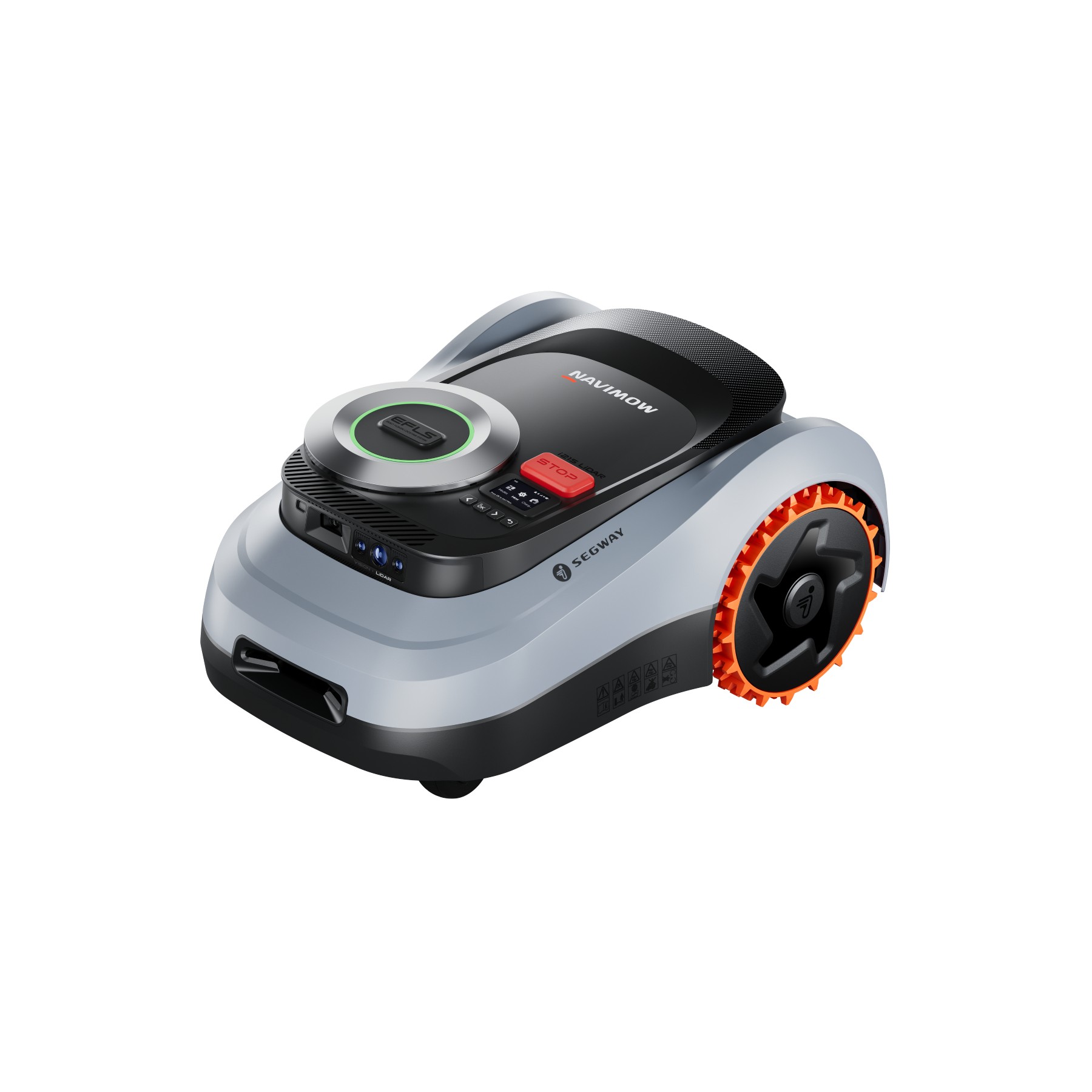 Robot tondeuse NAVIMOW i215 LiDAR - sans fil périphérique ni antenne, Pentes 45%, Cartographie auto, caméra, LiDAR, 1500m²