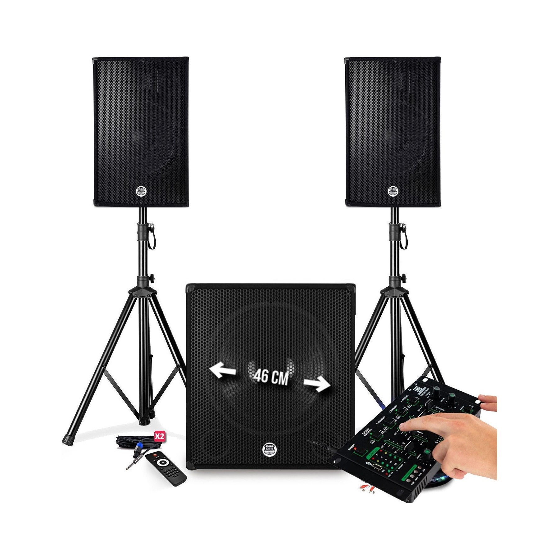 Pack sono BM SONIC Pack SONO DJ BM SONIC BMS-1815 - 2700W E