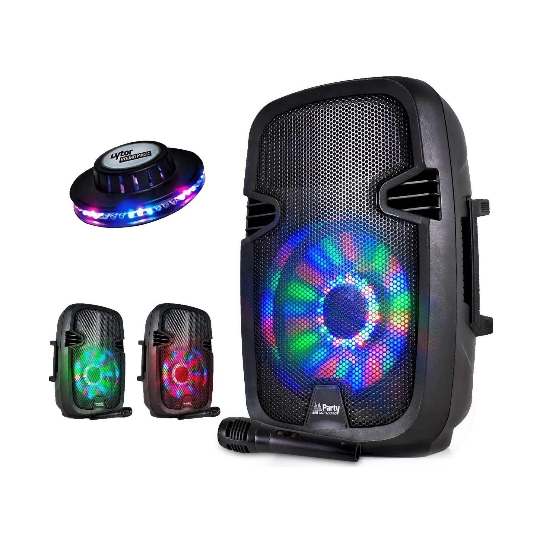 Pack sono PARTY LIGHT&SOUND Enceinte Karaoké PARTY-7LED mobile 8"/20