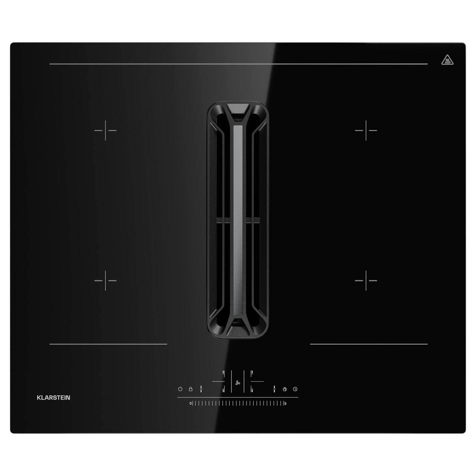Plaque induction aspirante KLARSTEIN AirJet 60 avec hotte 10000W 600m³/h noir