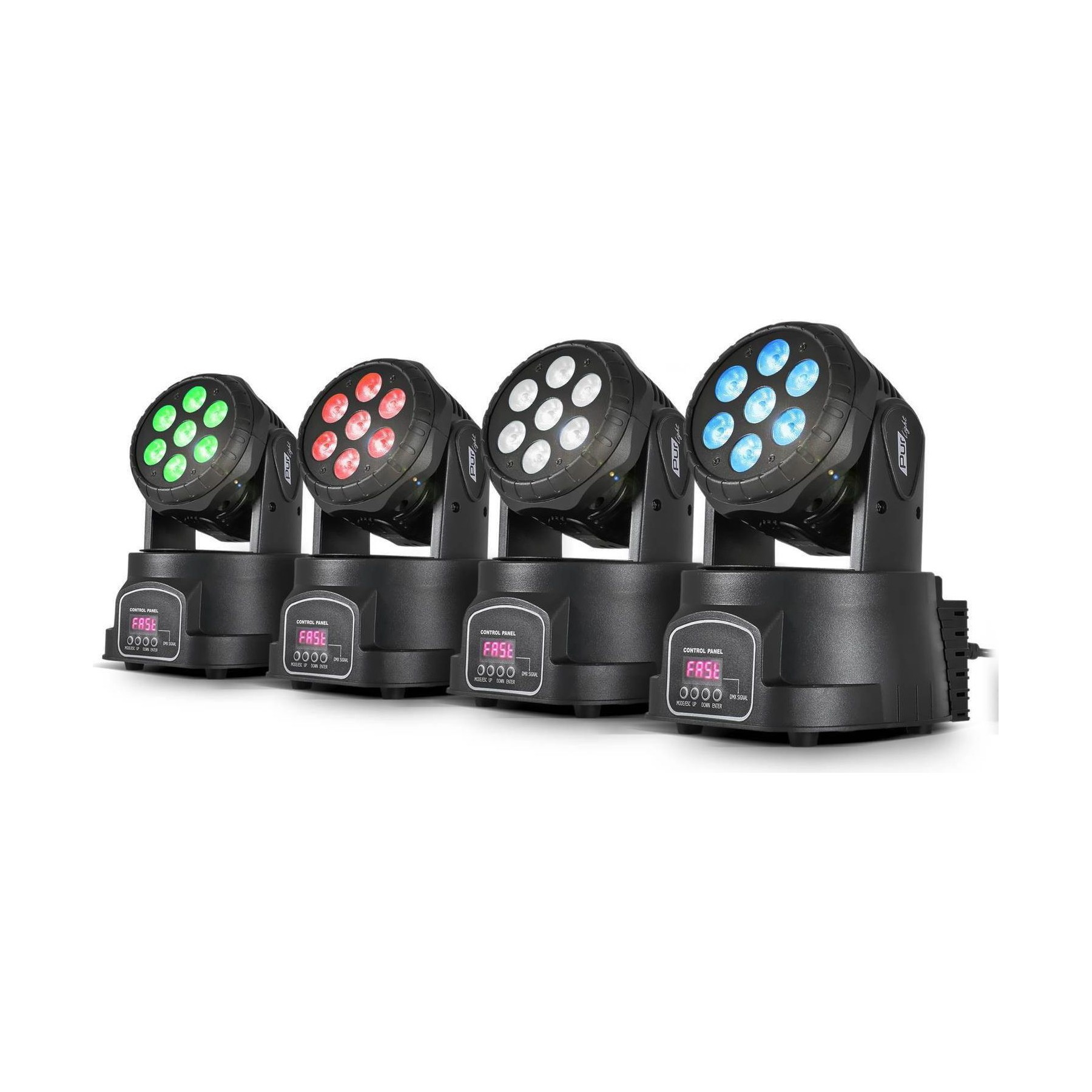 Jeu de lumières LYTOR Pack de 4 RGBW 7x12w Lyre Wash 84W QUAD