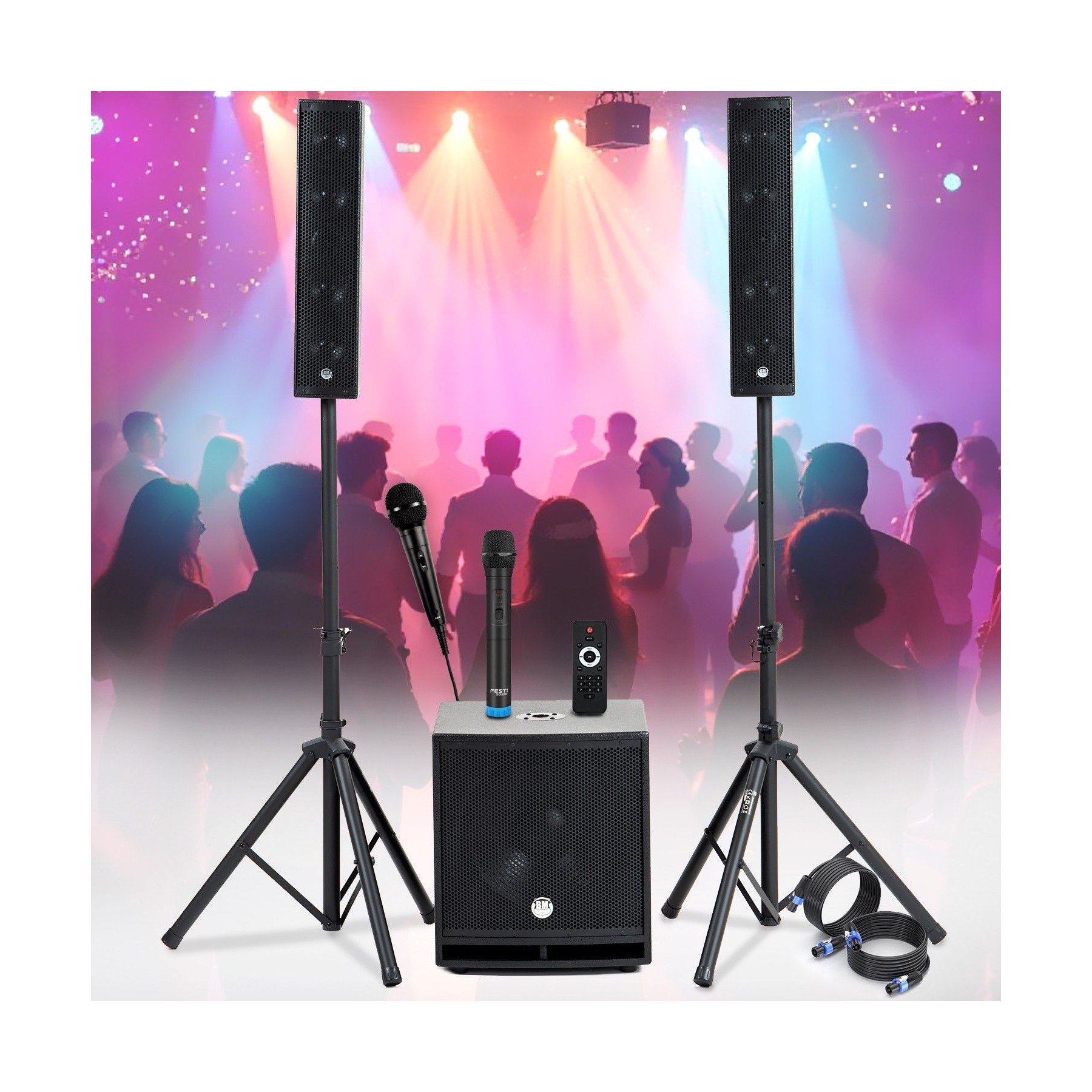 Pack sono BM SONIC Pack SONO DJ BM SONIC, 1200W Enceintes s