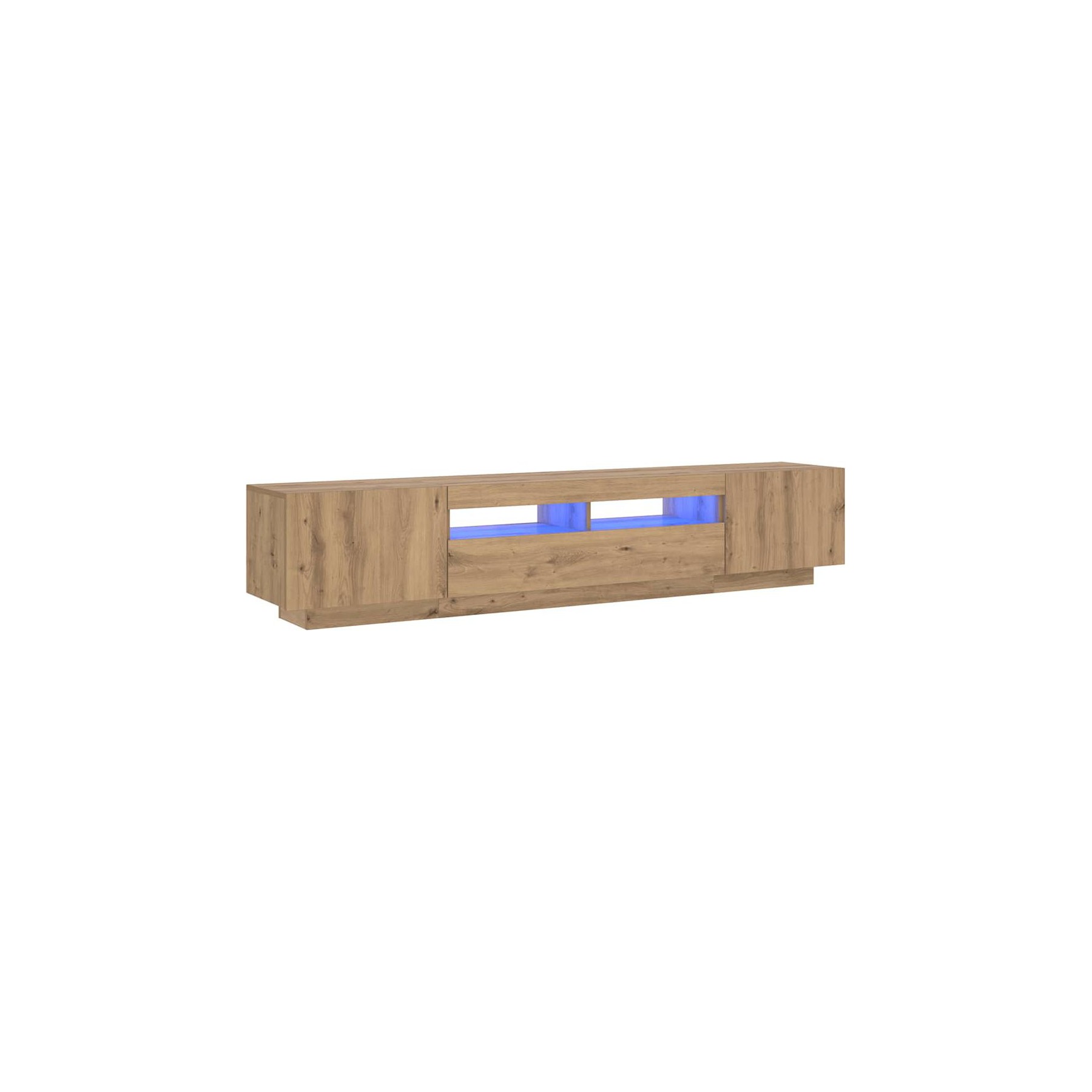 Meuble TV HELLOSHOP26 Meuble TV avec lumières LED design moder