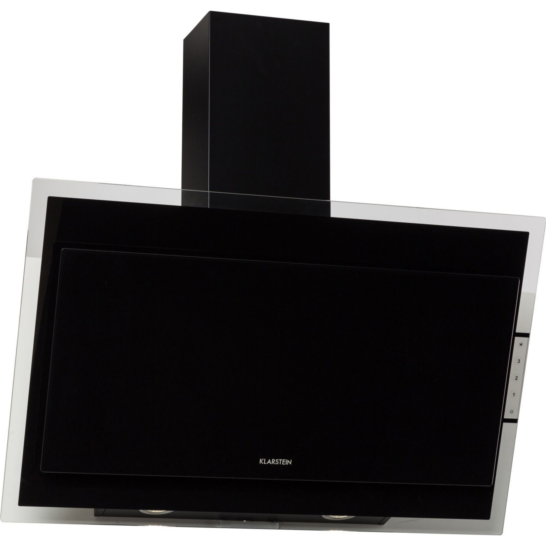 Hotte décorative murale inclinée KLARSTEIN Mirage 90cm 550 m³/h LED CEE A++ noir