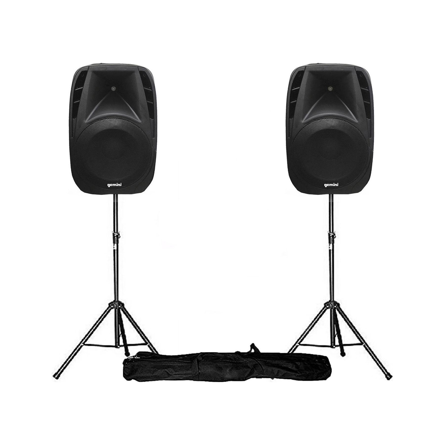 Enceinte sono GEMINI Paire d'enceintes amplif Boomer 10" 880W