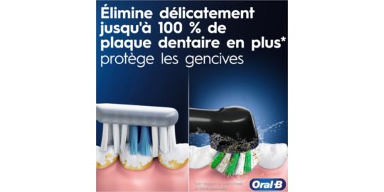 Brosse à dents électrique ORAL-B Pro 1 Noire Cross Action + Etui de voyage