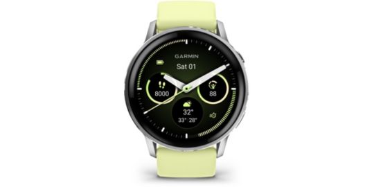 Montre sport GARMIN Venu 4 Sport et santé GPS AMOLED BT Wi-Fi 45 mm Gris / Jaune