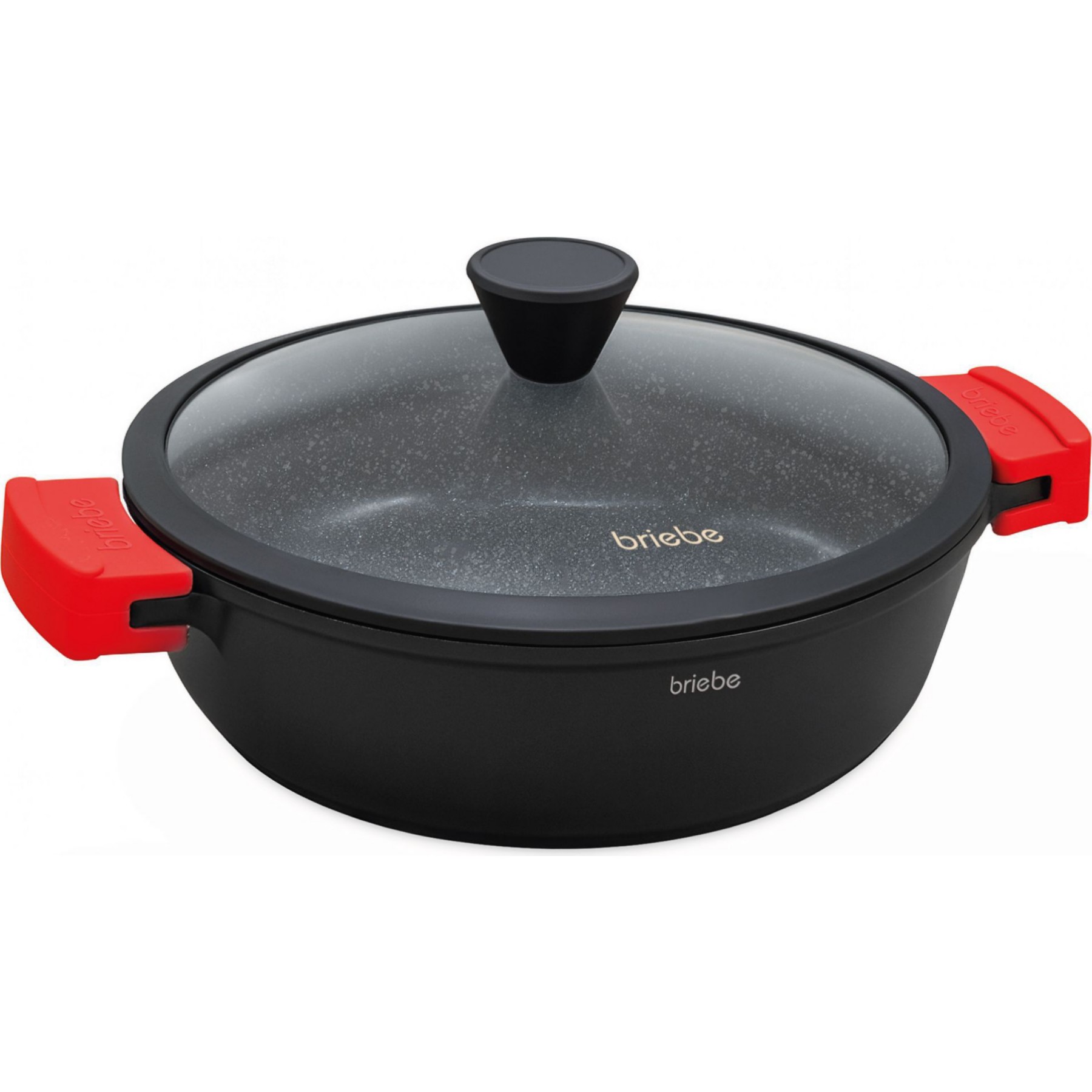 Casserole BRIEBE Induction PT1142 Titane 30 cm, Couvercle